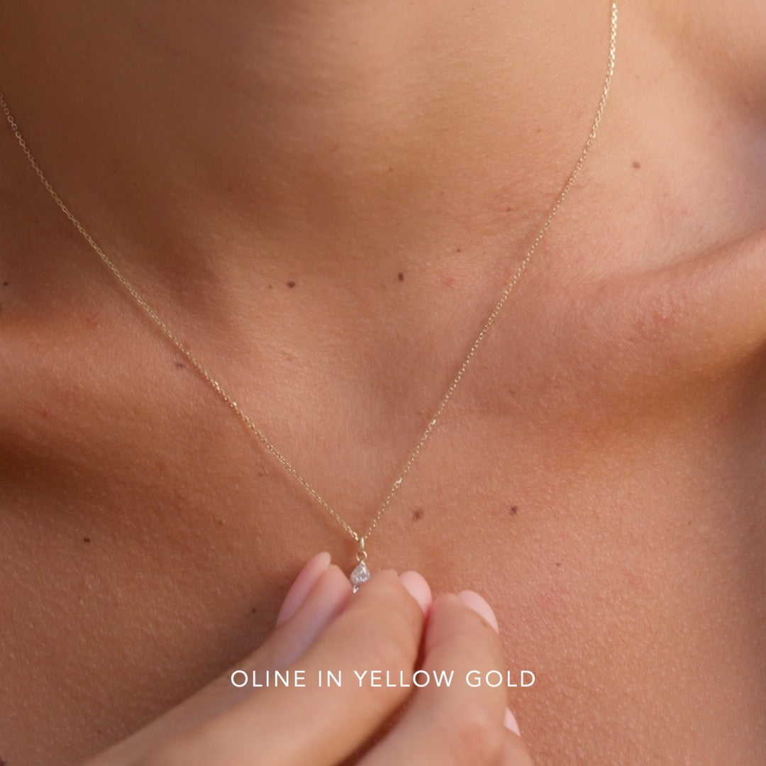 Exquisite Pear Cut Diamond Pendant Necklace in 14K White Gold - Perfect for Weddings, Anniversaries & Special Occasions
