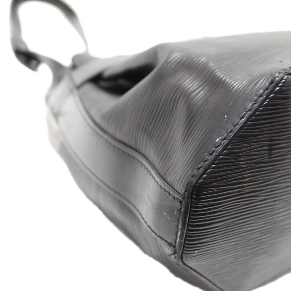 Authentic Louis Vuitton Black Epi Leather Sac E'paule Shoulder Bag for Women | Luxury Designer Handbag | Perfect for Work, Travel & Evening Events