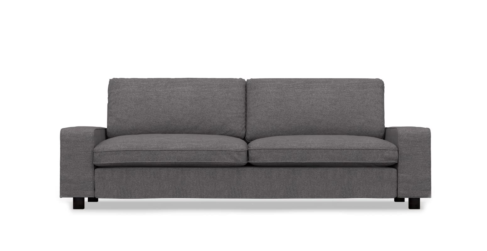 KIVIK 3-Seat Sofa Bed Slipcover Replacement - Handmade Dark Grey Crown Design | Perfect for Living Room, Guest Room & Small Space Furniture Protection