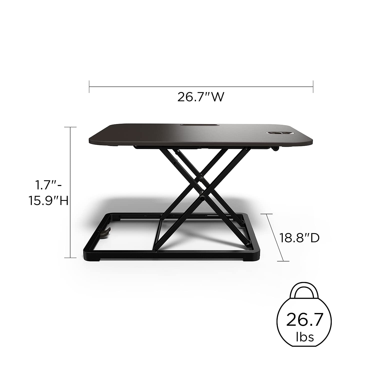 STAPLES 27W Portable Laptop Stand Riser with Adjustable Height, Ergonomic Design for Home & Office - Black (45516) | Perfect for Work, Study & Gaming to Improve Posture & Reduce Neck Strain