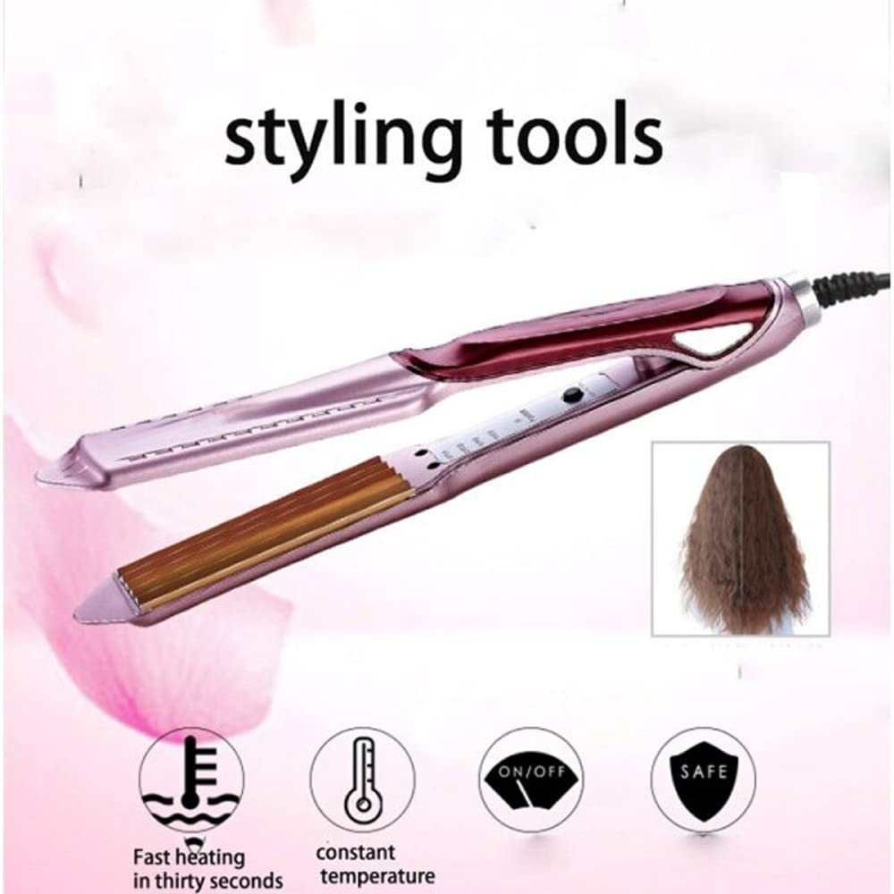 Professional KM-473 Electric Hair Crimper Styler Machine - Salon-Grade Hair Waving Iron for Curly & Wavy Hairstyles - Perfect for Home Use, Parties & Special Occasions