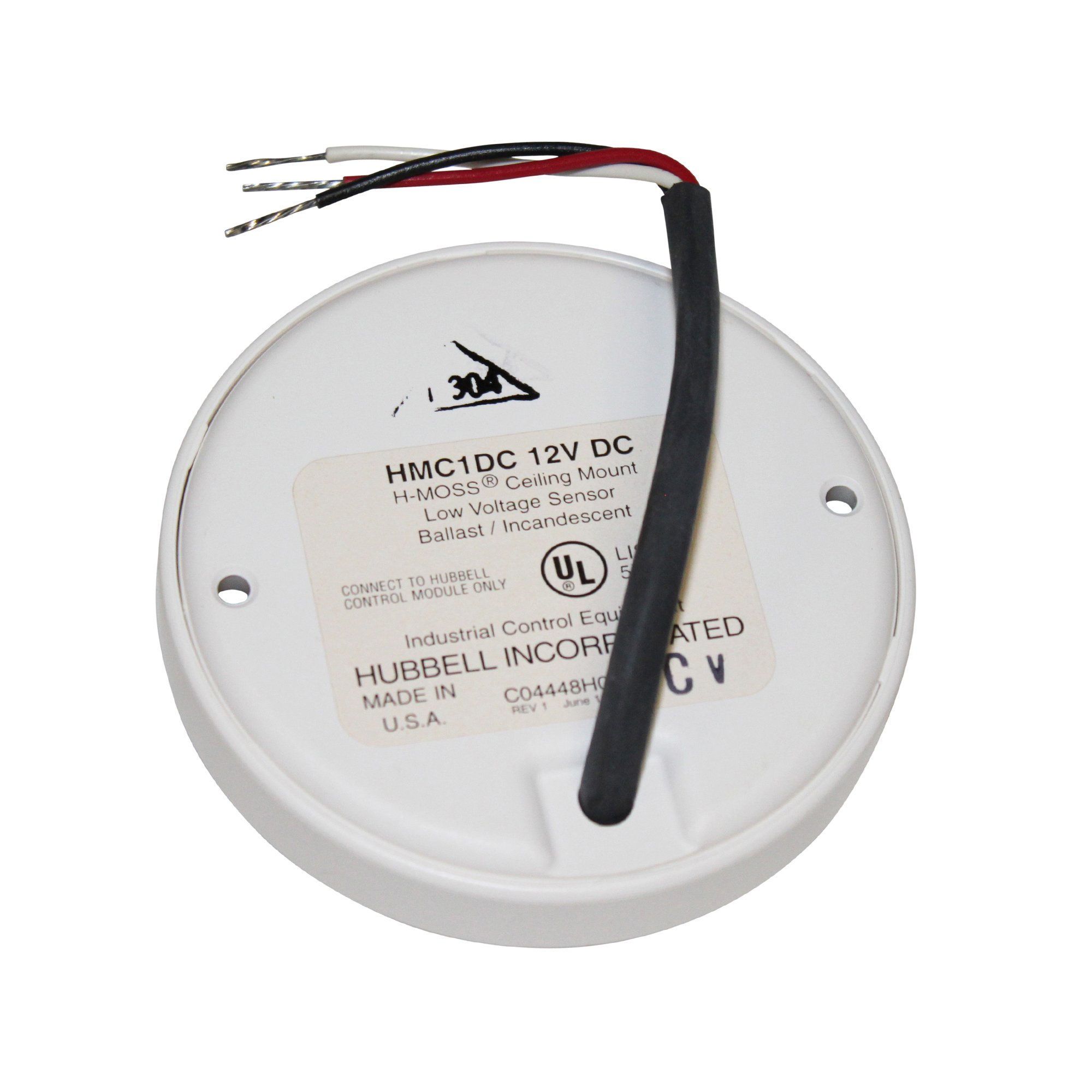 Hubbell HMC1DC 12V DC Ceiling Mount Occupancy Sensor Motion Detector - 1000 Sq Ft Coverage, White - Ideal for Commercial Buildings, Warehouses & Smart Home Automation