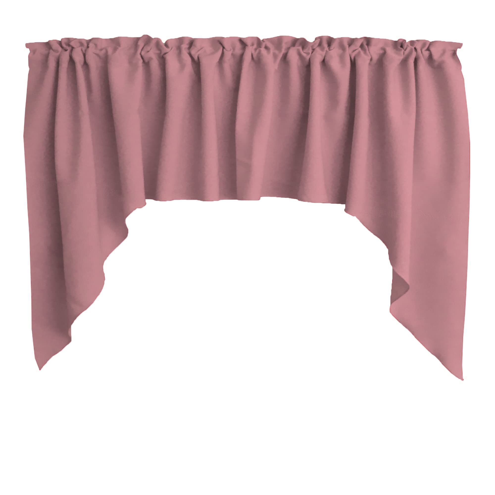 Premium Solid Poplin Window Valance - Dusty Rose Home Décor for Bedroom, Nursery & Kitchen - Elegant Window Treatment for Curtains & Blinds