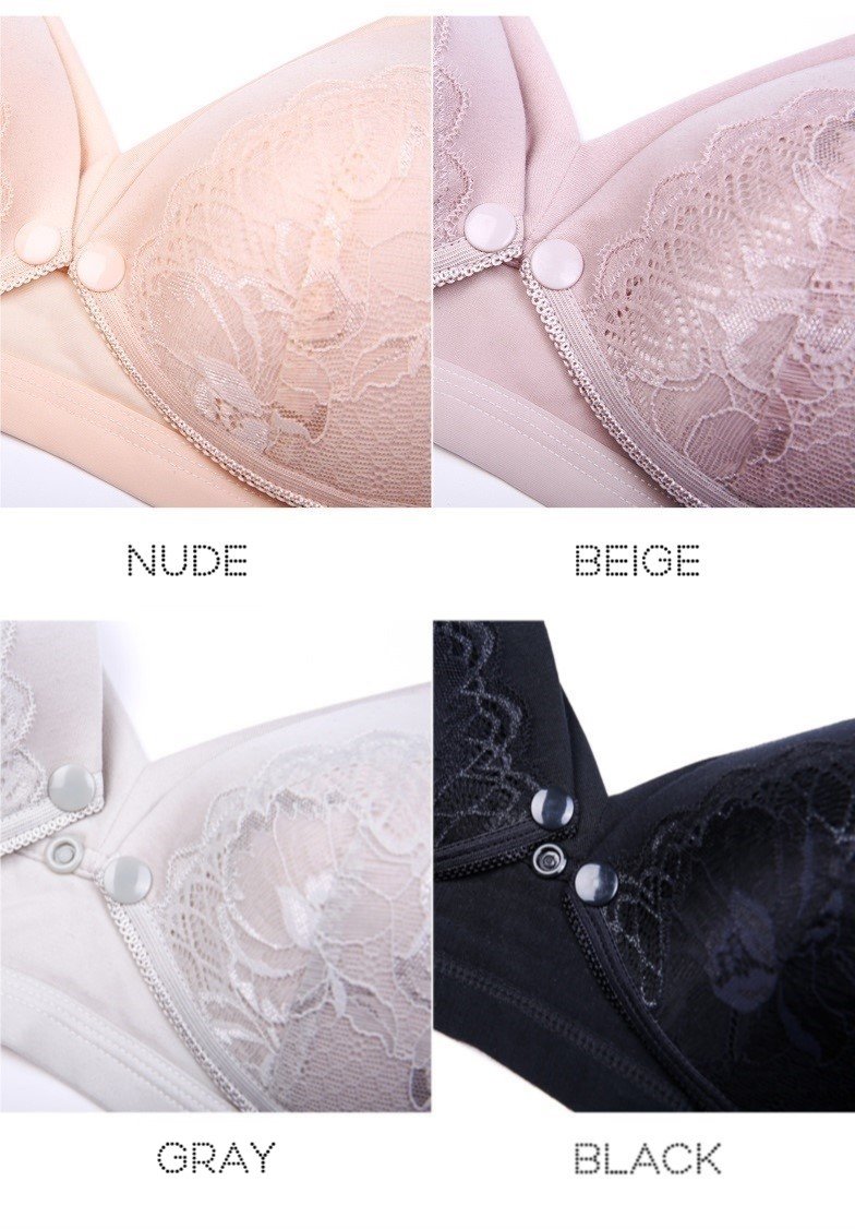 Wireless Lace Nursing Bra - Lightly Padded Comfortable Breastfeeding Bra for Moms | Perfect for Everyday Wear, Nursing at Home or On-the-Go