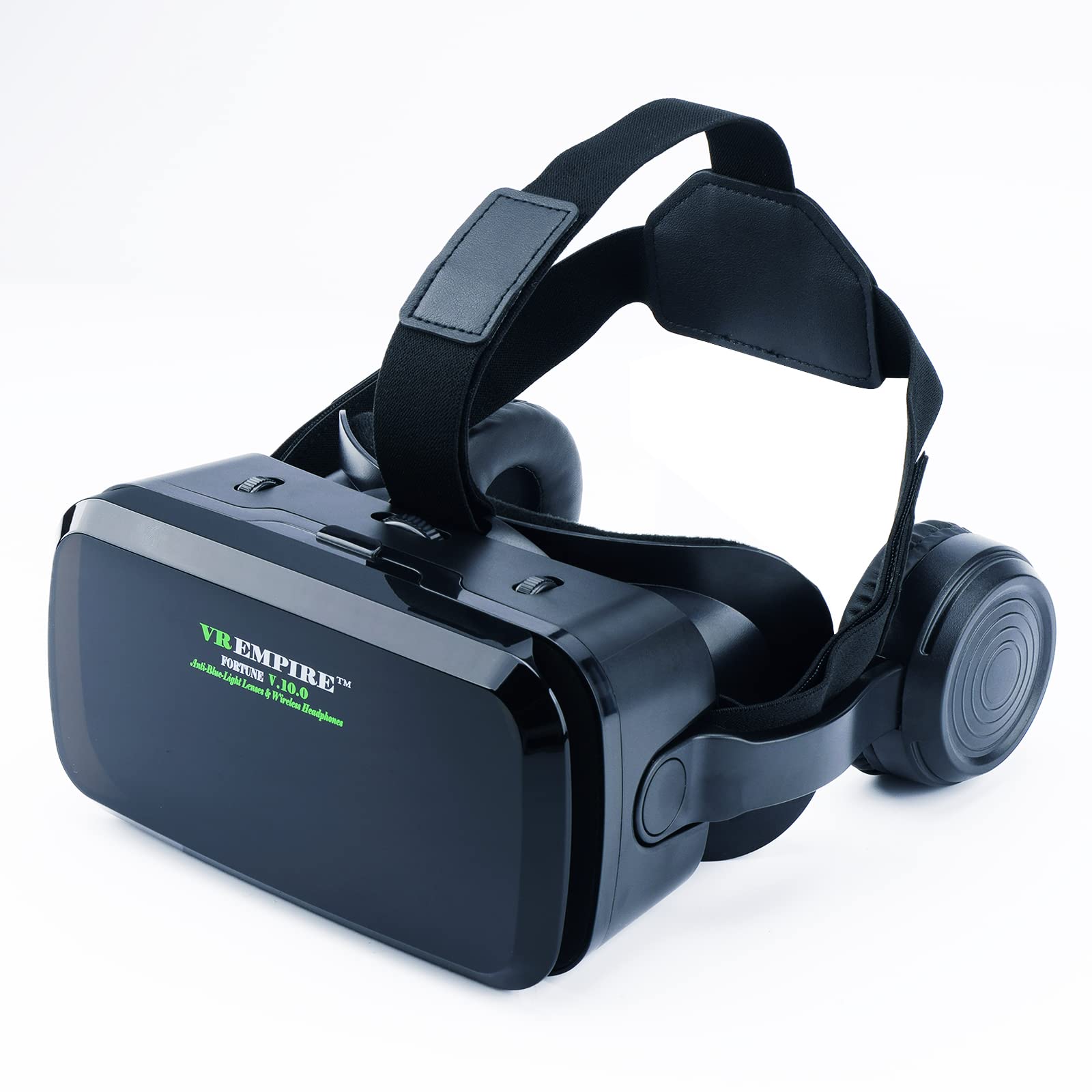 Best VR Headset for iPhone & Android - Virtual Reality Goggles Compatible with 4.7-7.3 Inch Phones, Includes Remote Control & Wireless Earphones, Anti-Blue Light Technology - Perfect for Gaming, Movies & 360° Videos