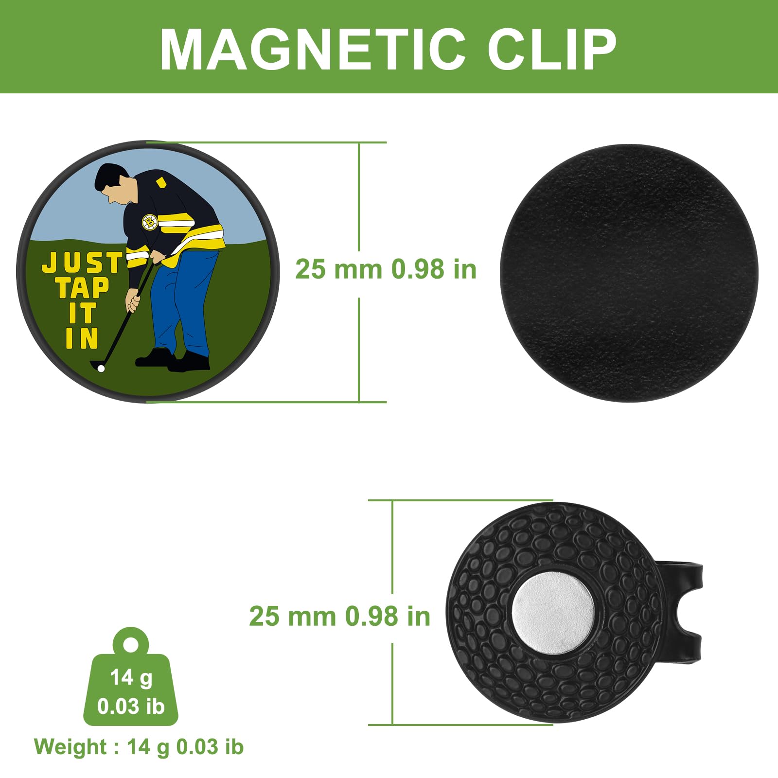 Golf Ball Marker Hat Clip - Premium Golf Accessories for Men & Women - Funny Golf Gifts & Gadgets - Perfect for Golf Tournaments, Driving Range & Casual Play
