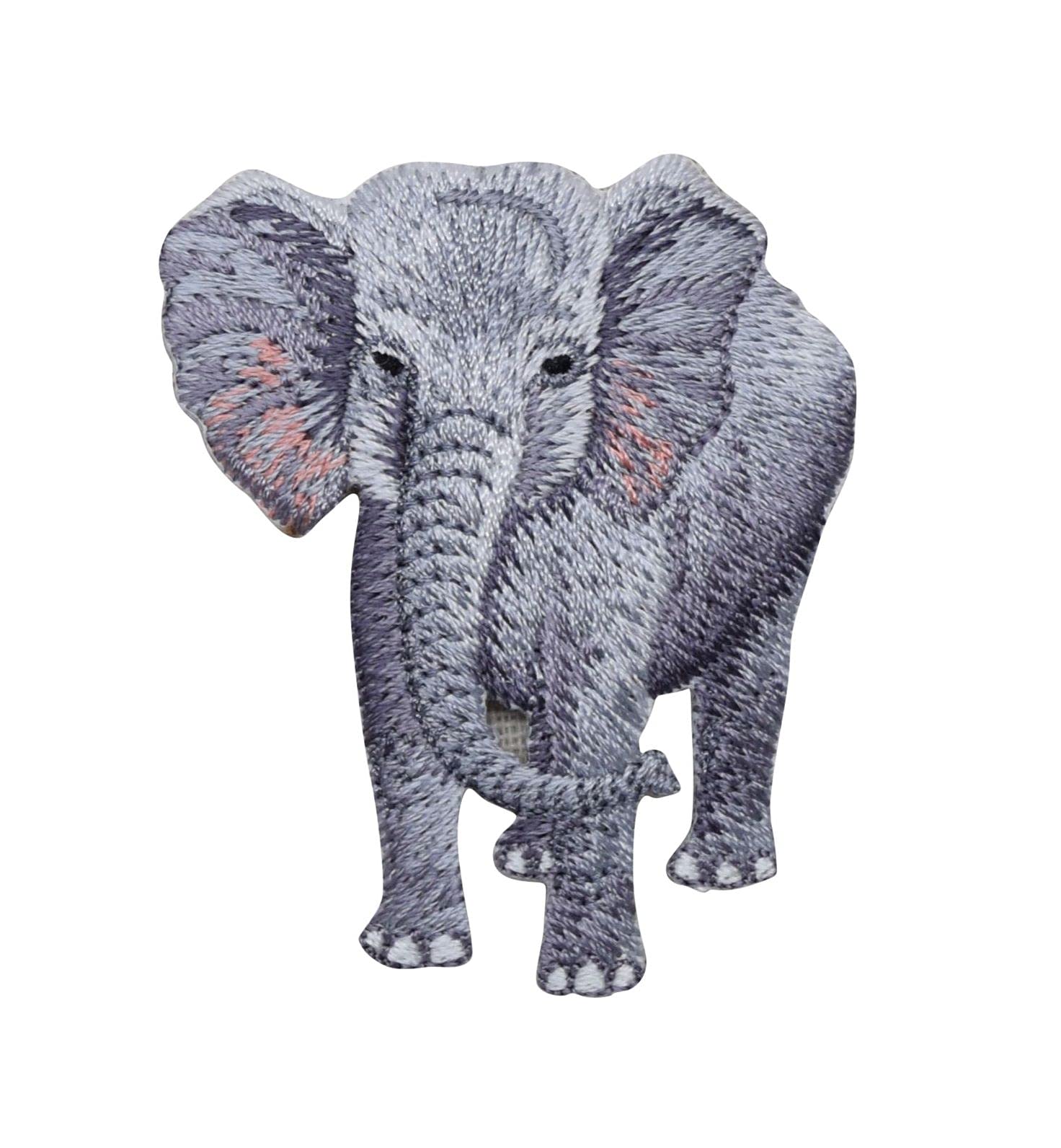 Gray Elephant Embroidered Iron-On Patch for DIY Clothing, Bags & Hats - Fun Sewing Craft Supplies for Kids & Adults