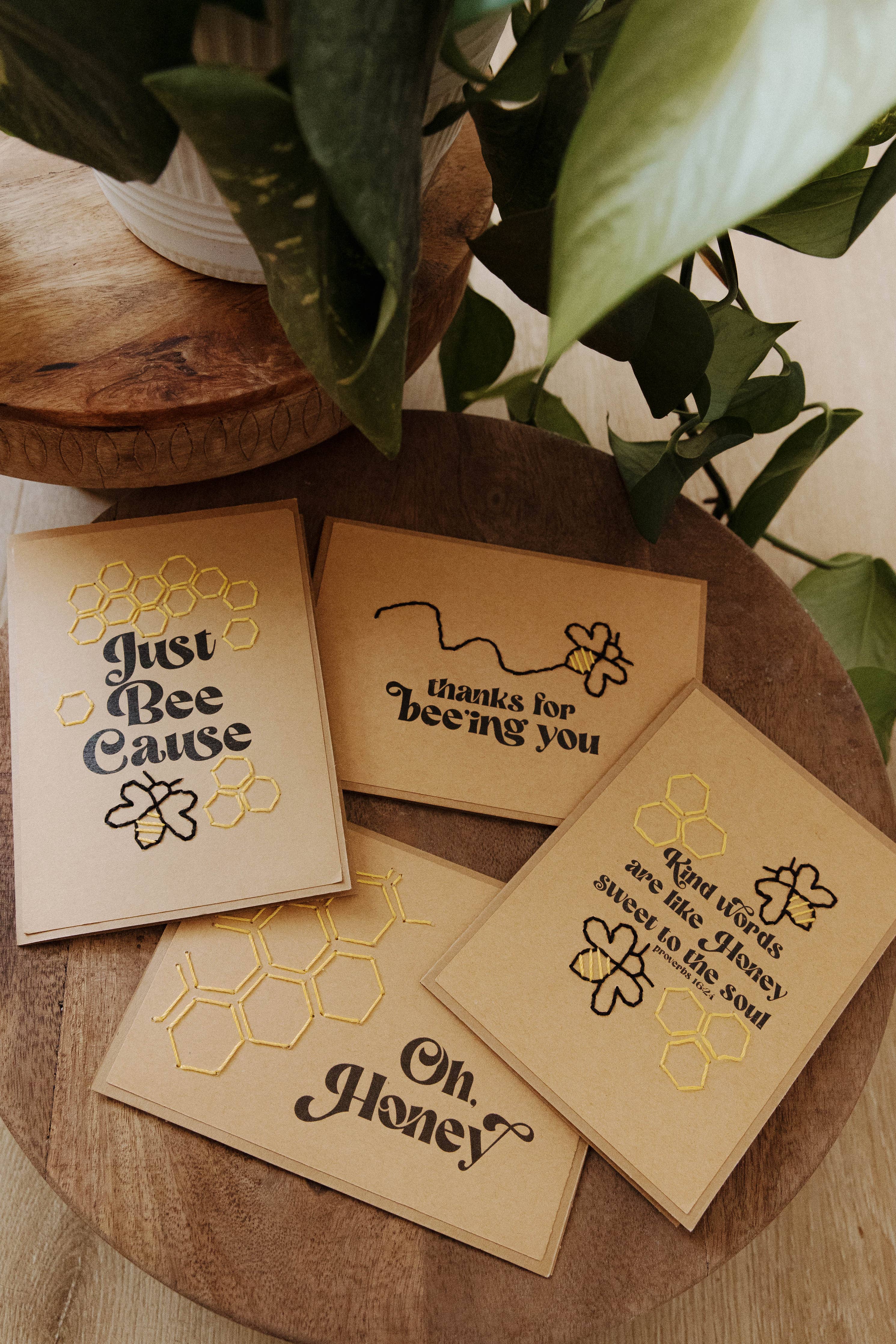 Handmade Honey-Themed Greeting Cards - Perfect for Birthdays, Anniversaries & Special Occasions