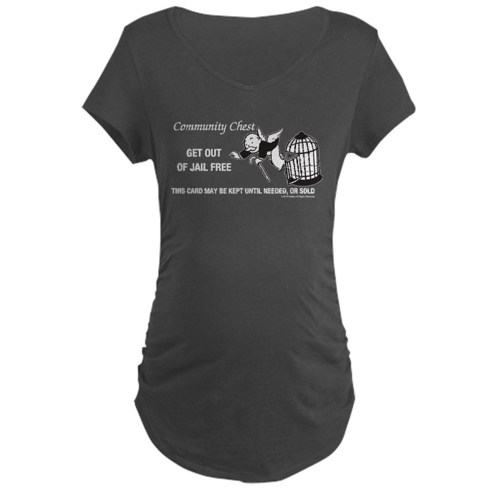 Monopoly Get Out of Jail Maternity T-Shirt - Funny Pregnancy Tee for Expecting Moms - Perfect for Baby Showers, Gender Reveals & Maternity Photos
