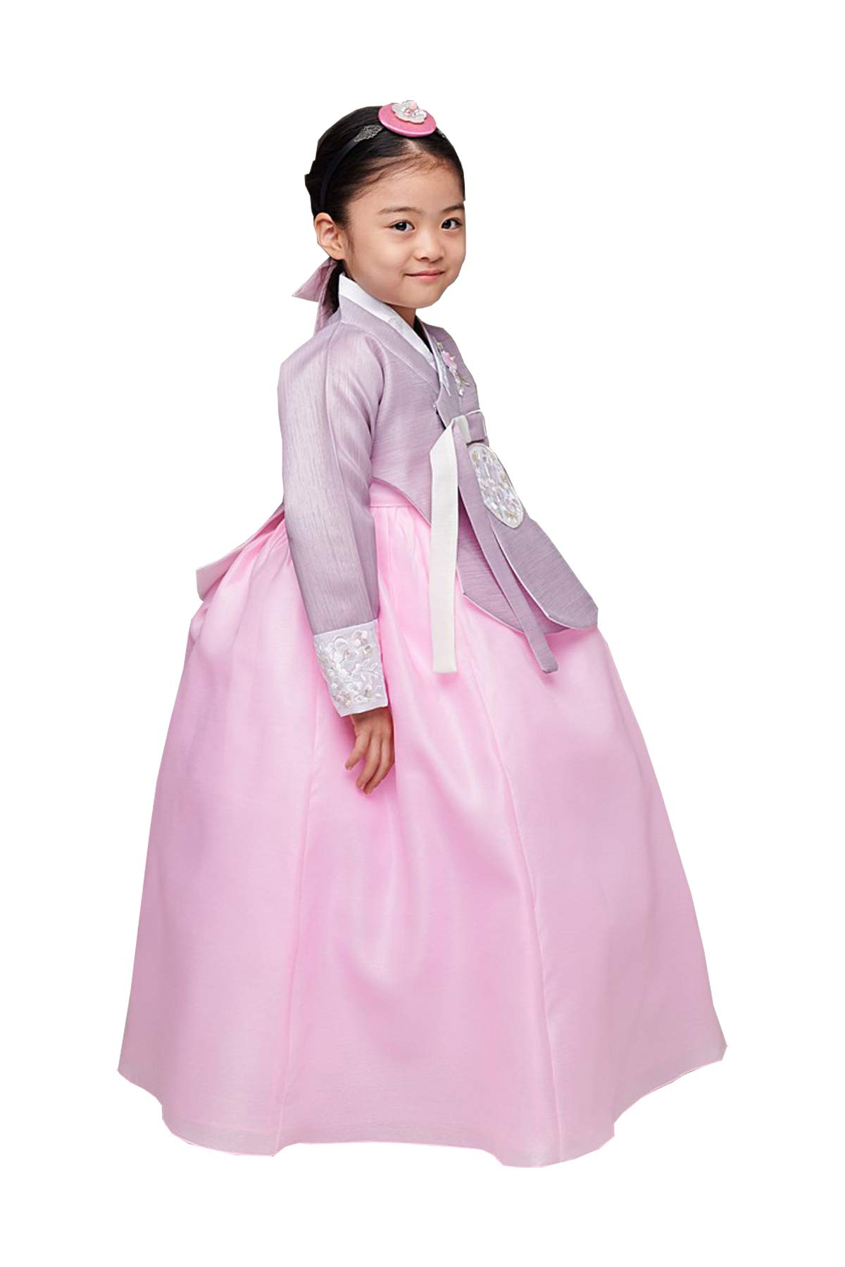 Korean Traditional Baby Girl Hanbok Dress - Light Purple First Birthday Party Outfit for Ages 1-8 | Perfect for Doljanchi Celebrations, Cultural Events & Photo Shoots
