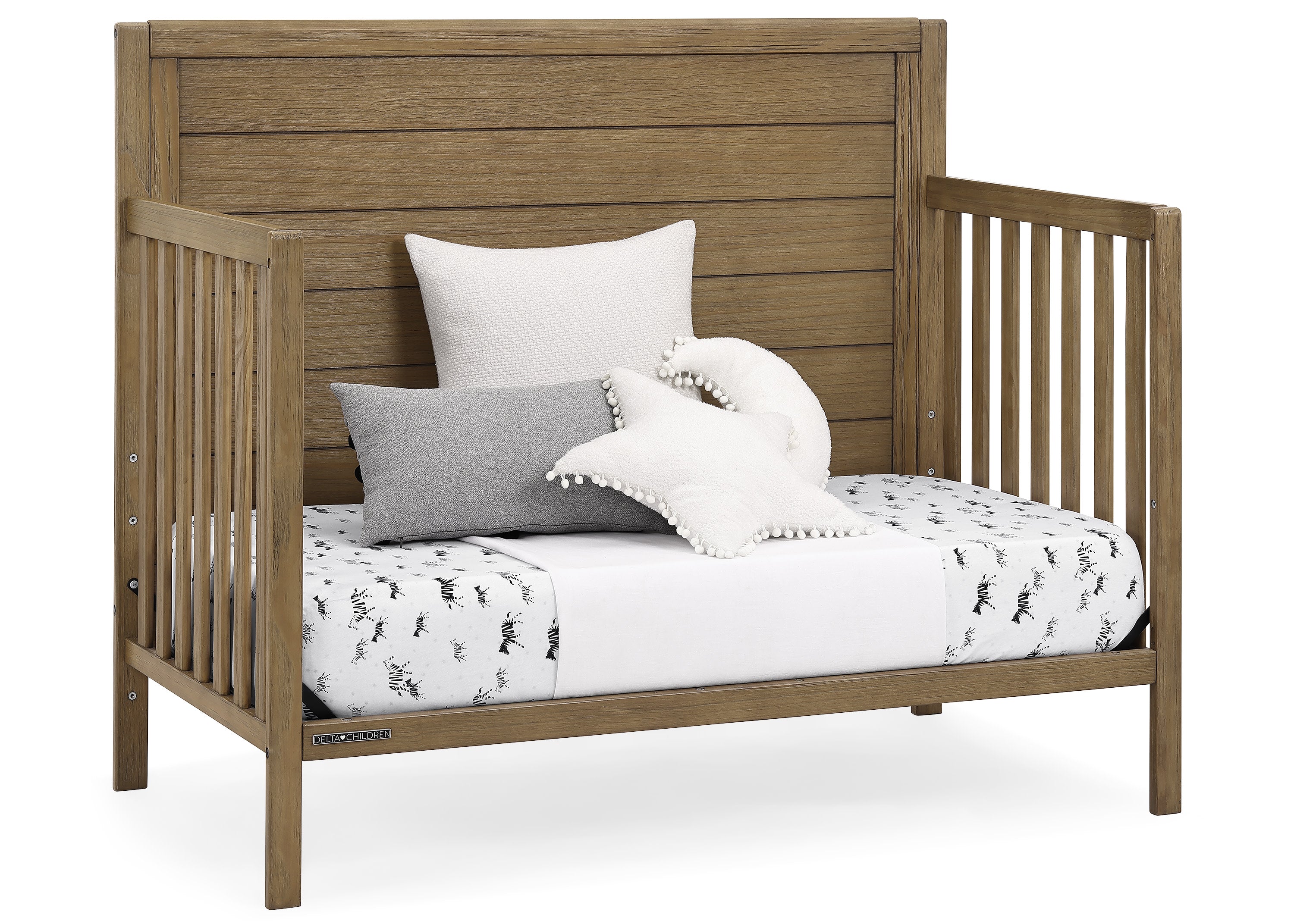 Cambridge 4-in-1 Convertible Baby Crib - Toddler Bed & Daybed with Mattress - Nursery Furniture for Boys & Girls - Perfect for Bedrooms, Daycare & Guest Rooms