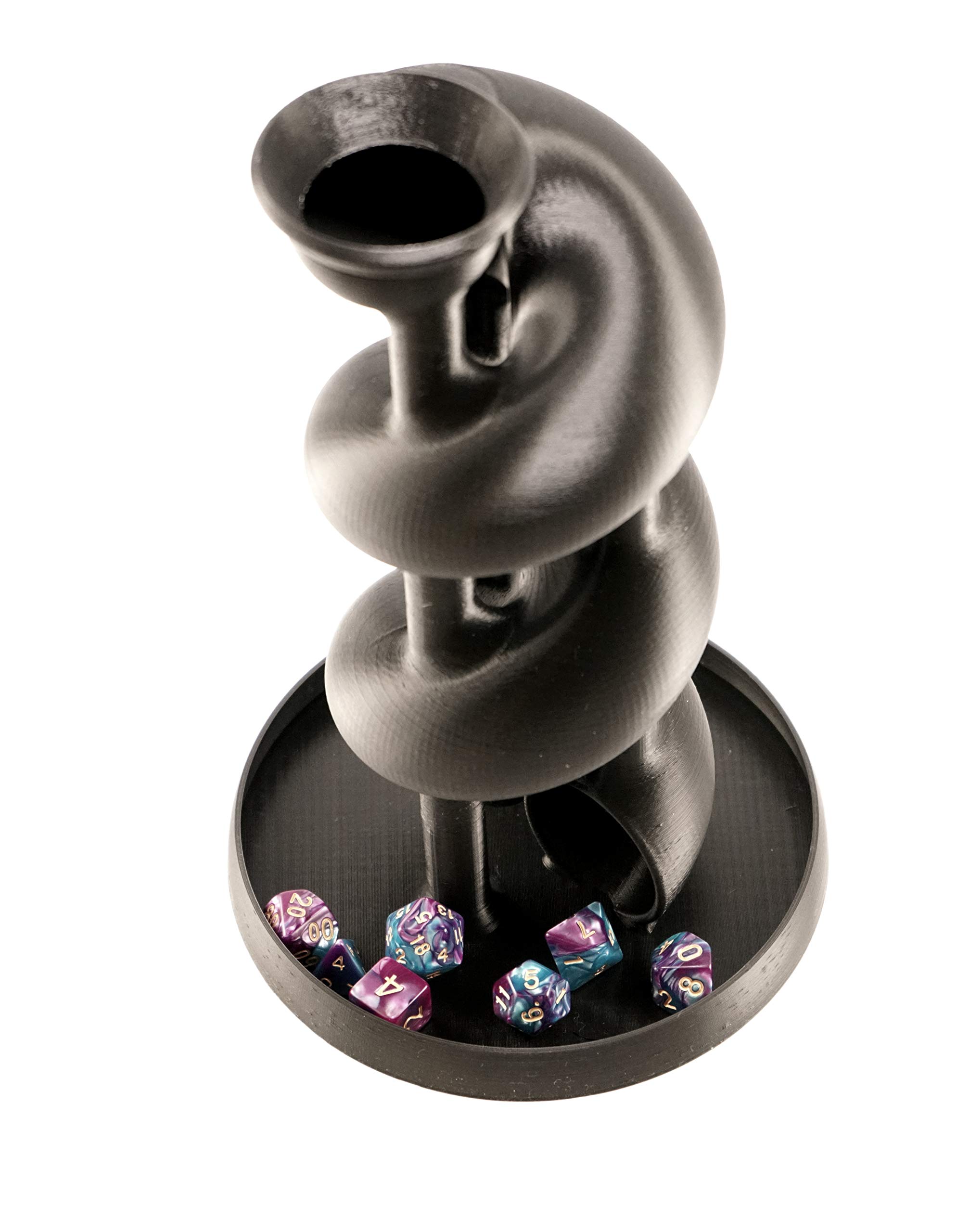 Curly Slide Dice Tower for Tabletop Games - Perfect for Dungeons & Dragons, Warhammer, and Star Wars RPG Accessories | Enhance Your Board Game Nights & Role-Playing Adventures