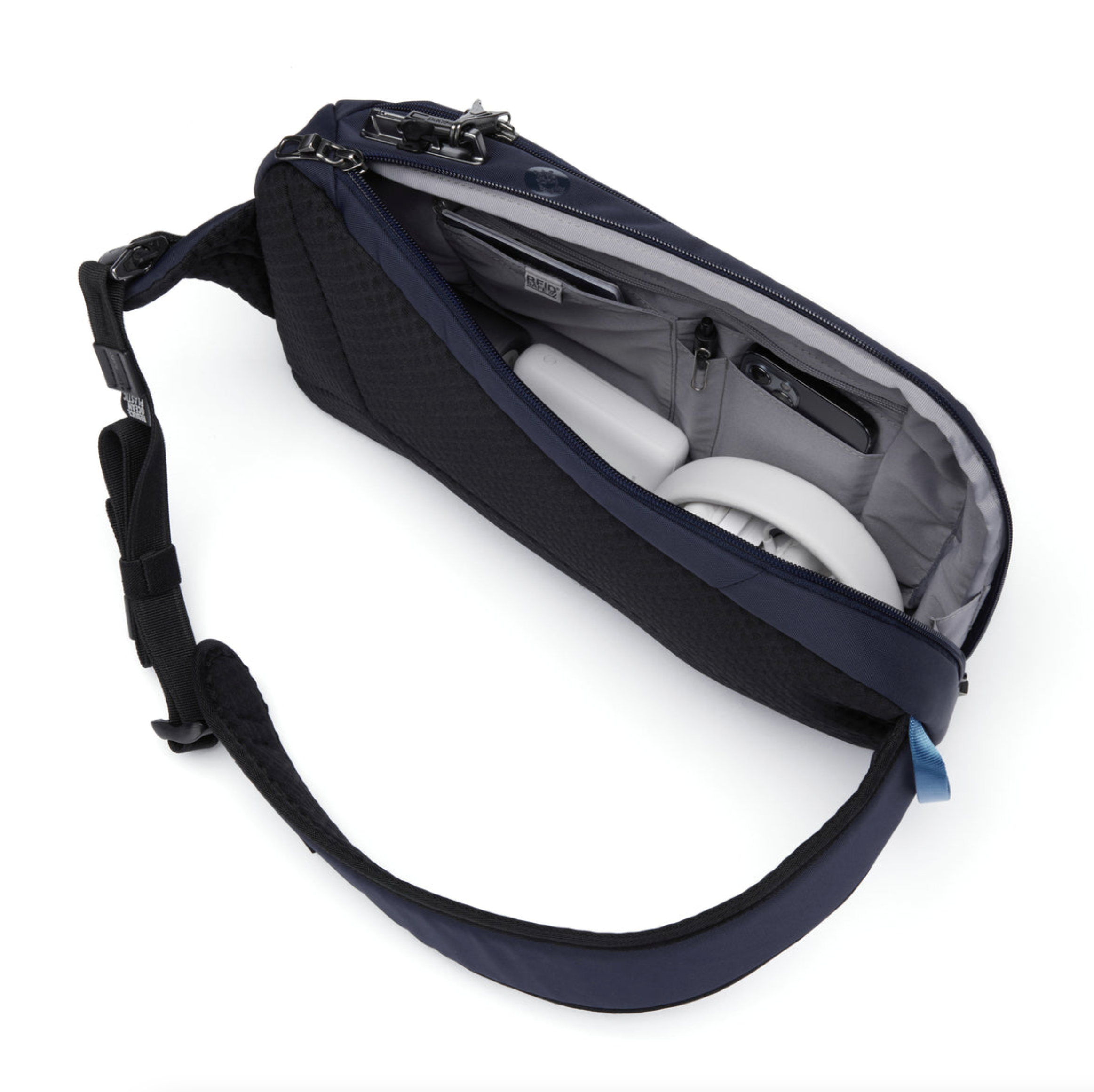 Pacsafe® V Tech Anti-Theft Sling Pack - Secure Crossbody Bag for Travel, Commuting & Daily Use - RFID Protection & Cut-Resistant Straps