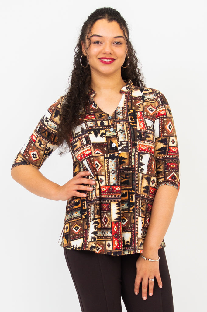 Edwina Top - Soft Bamboo Women's Blouse in Arizona Style | Perfect for Casual Outings & Summer Vacations