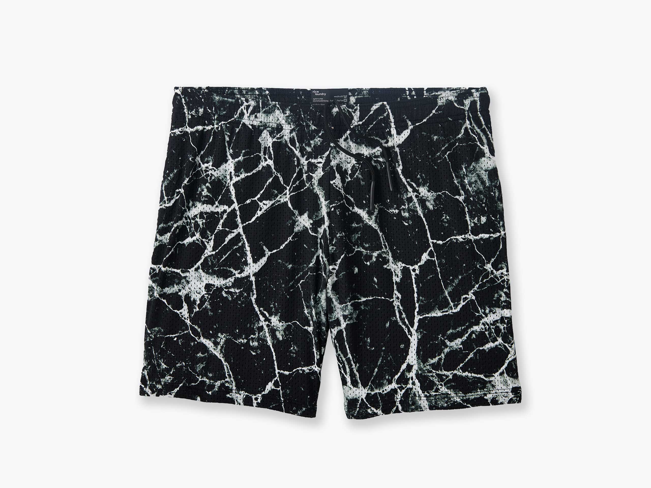 6 Pocket Lounge Shorts for Men - Comfortable Stretch Fabric with Marble Print - Perfect for Relaxing at Home, Gym, or Running Errands