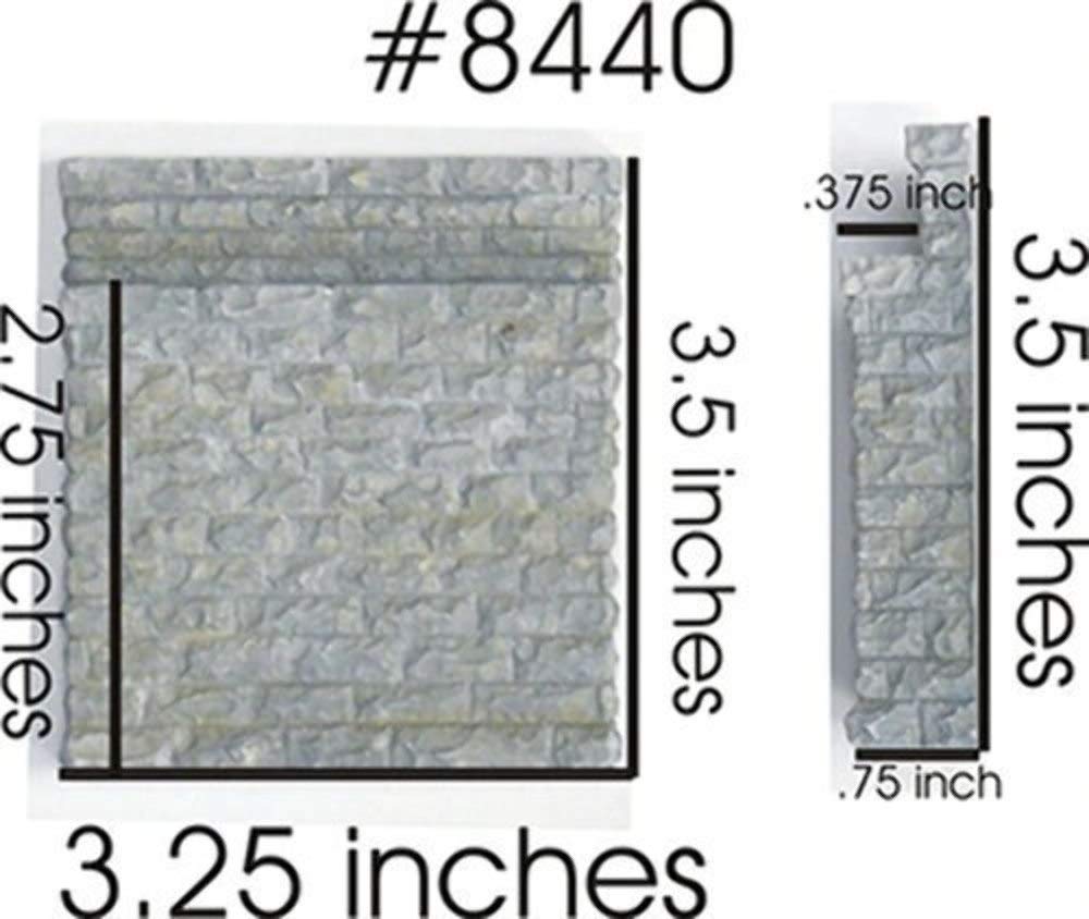 HO Scale Single Cut Stone Bridge Abutment - Realistic Model Train Scenery for Railroad Layouts & Dioramas - Perfect for Creating Authentic Landscape Scenes
