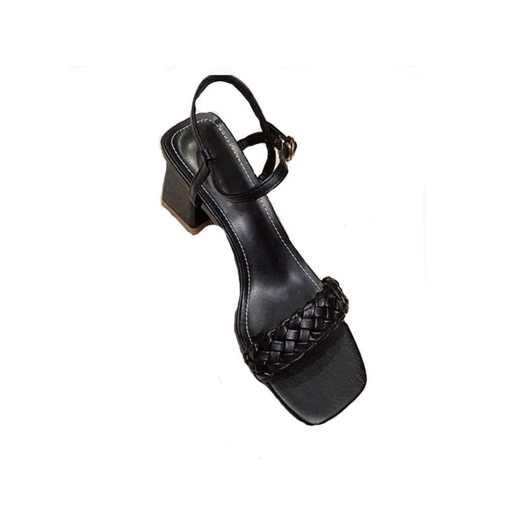 WGHD Women's High Heel Sandals - Summer Beach Flip Flops & Pool Shoes for Ladies & Girls - Comfortable Black Sandals (EU 36) | Perfect for Beach Vacations, Pool Parties & Summer Outings