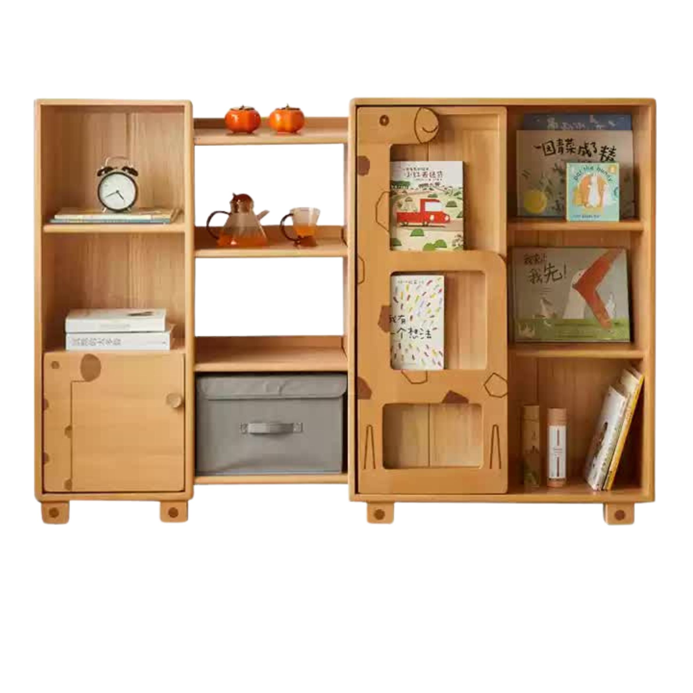 Bookcase A44.5x 12.6x40.9 inch /113x32x104 сm /  Natural Wood Color / Bookcase ACD