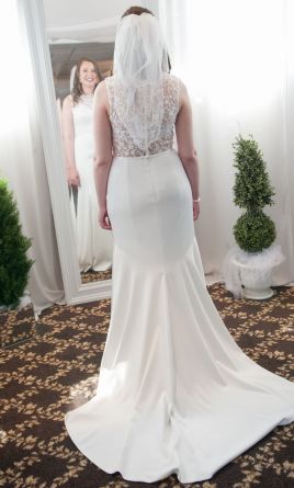 BHLDN Jenny Yoo Winslet Wedding Gown - Elegant A-Line Lace Bridal Dress for Bride, Perfect for Church Ceremony & Beach Weddings