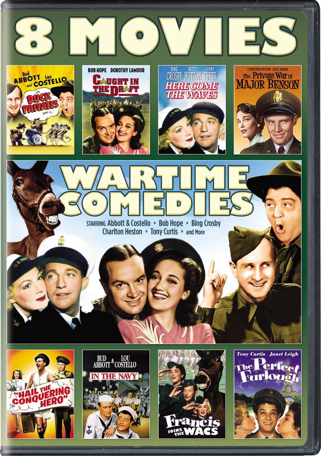 Wartime Comedies 8-Movie Collection DVD Set | Classic WWII Humor Films | Perfect for Movie Nights & History Buffs