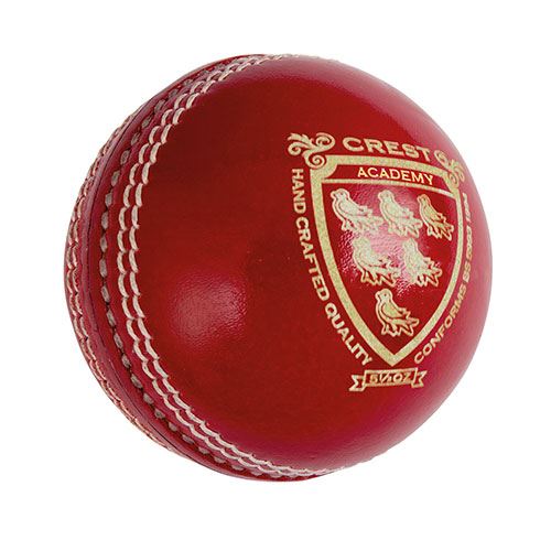 Gray Nicolls Crest Academy Cricket Ball - High Quality Leather Cricket Ball for Practice & Matches - Perfect for Training, Club Games & School Cricket Teams