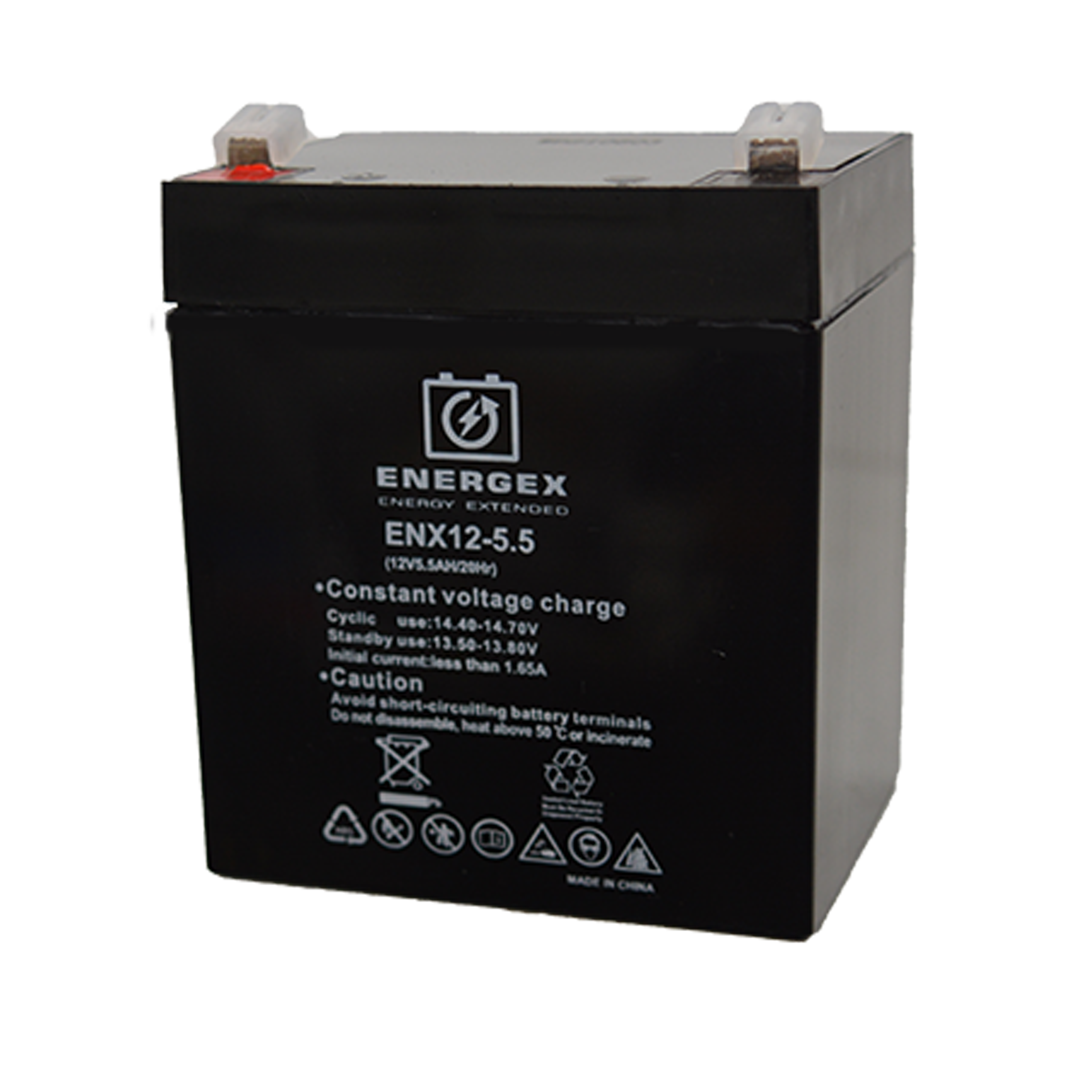 Energex 12V 5.5Ah F2 Sealed Lead Acid (SLA) Rechargeable Battery - Perfect for UPS, Solar Systems, Emergency Lighting, and Power Backup Applications