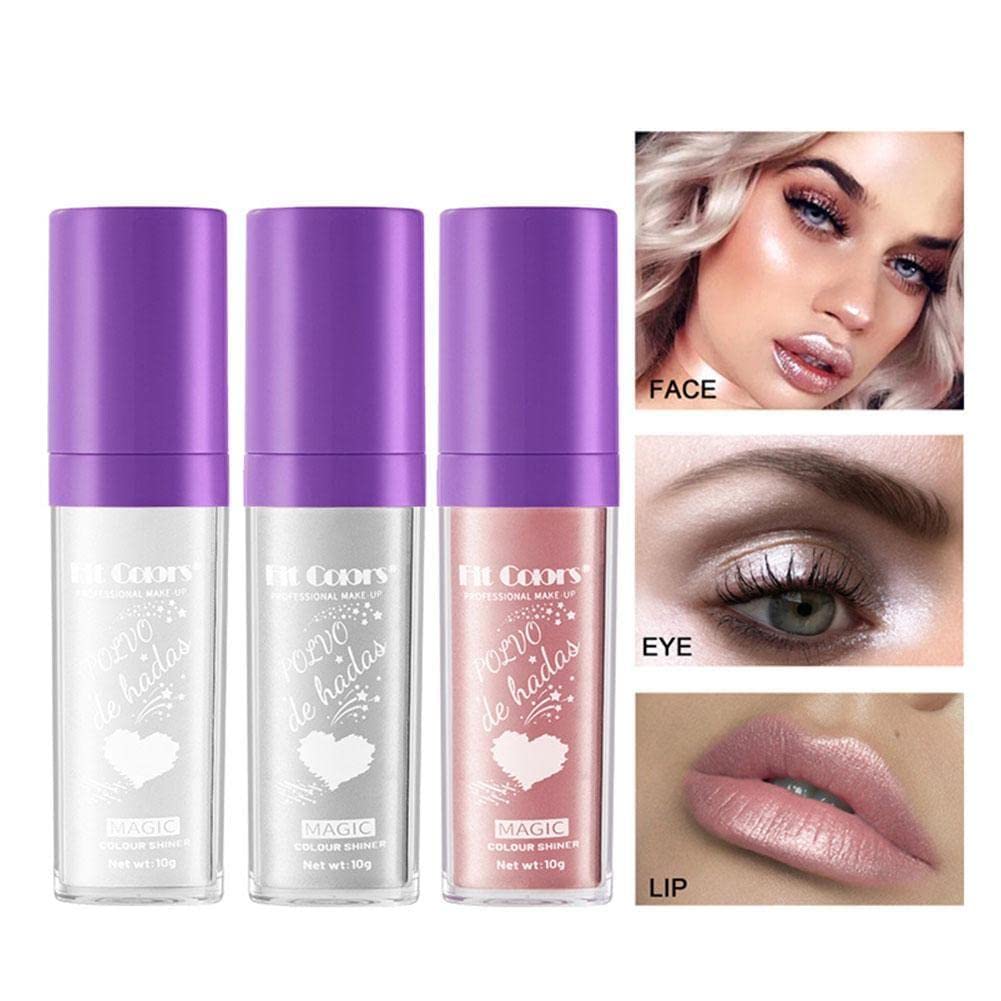 6 Color Fairy Dust Highlighter Powder - High Gloss Face & Body Shimmer with Sparkle for Makeup & Cosmetics | Perfect for Parties, Festivals & Special Occasions