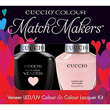 Cuccio Matchmaker Texas Rose Nail Polish Set - 2pc Gel & Lacquer for Manicure Pedicure - Long Lasting High Shine Nail Color - Vegan, Formaldehyde & Toluene Free - Perfect for Salon & Home Nail Care