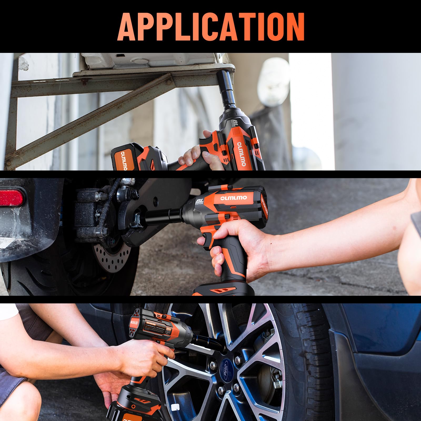 950N.m (700 Ft-lbs) Brushless Cordless Impact Wrench 1/2 Inch with 2x4.0Ah Batteries & Fast Charger - 5-Piece Socket Set for Car Tire Change, Auto Repair, DIY Projects & Home Garage Use