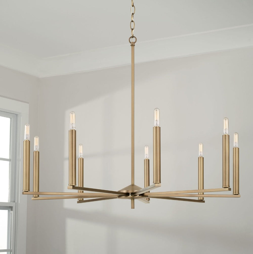 Finley Chandelier - Elegant Crystal Ceiling Light Fixture for Dining Room, Living Room & Bedroom | Modern Luxury Lighting for Home Decor | Dimmable LED Chandelier with Adjustable Height