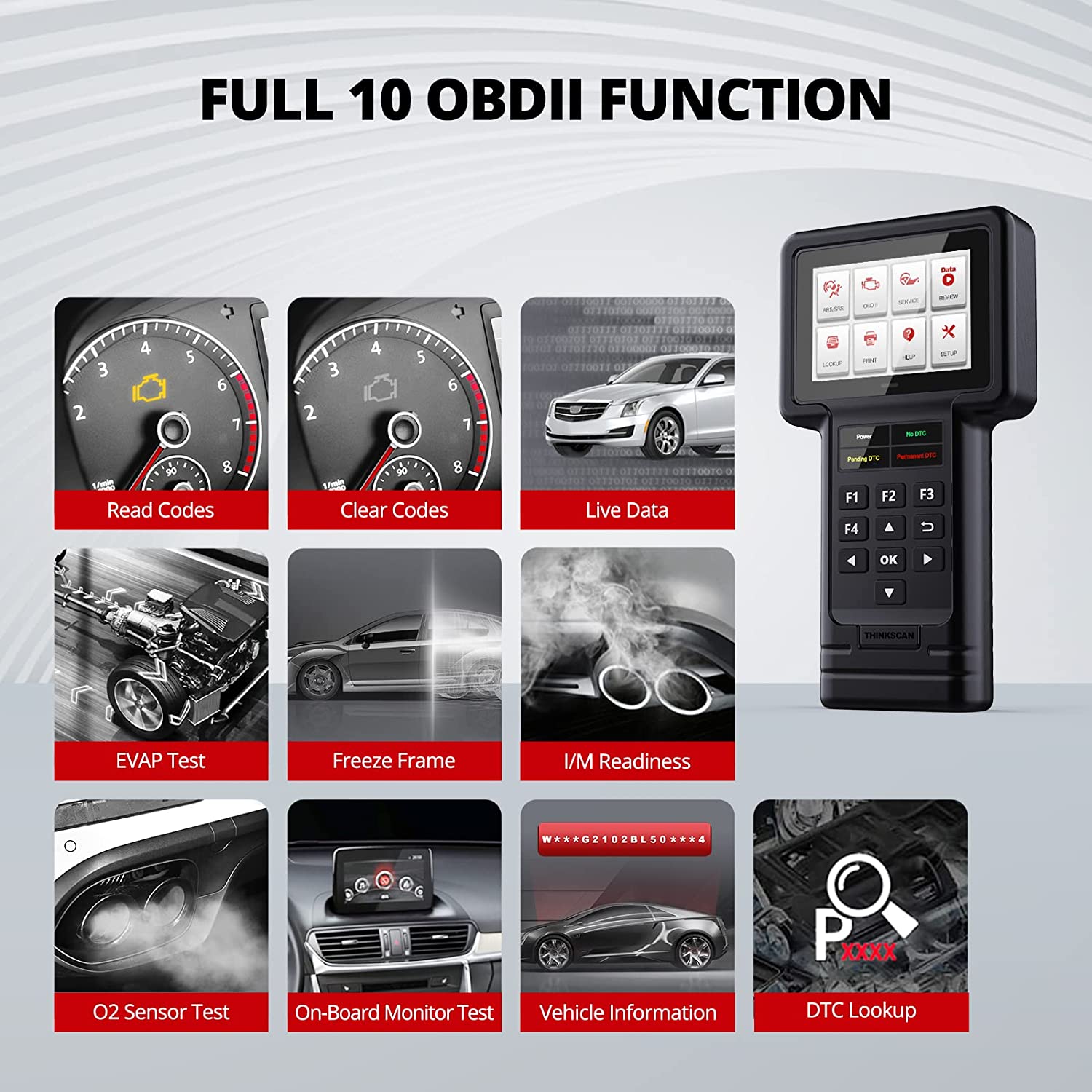 THINKSCAN S99 3.5 Inch Full System OBD2 Scanner - Professional Car Diagnostic Tool for Engine, ABS, SRS & Transmission - Perfect for Mechanics & DIY Auto Repair