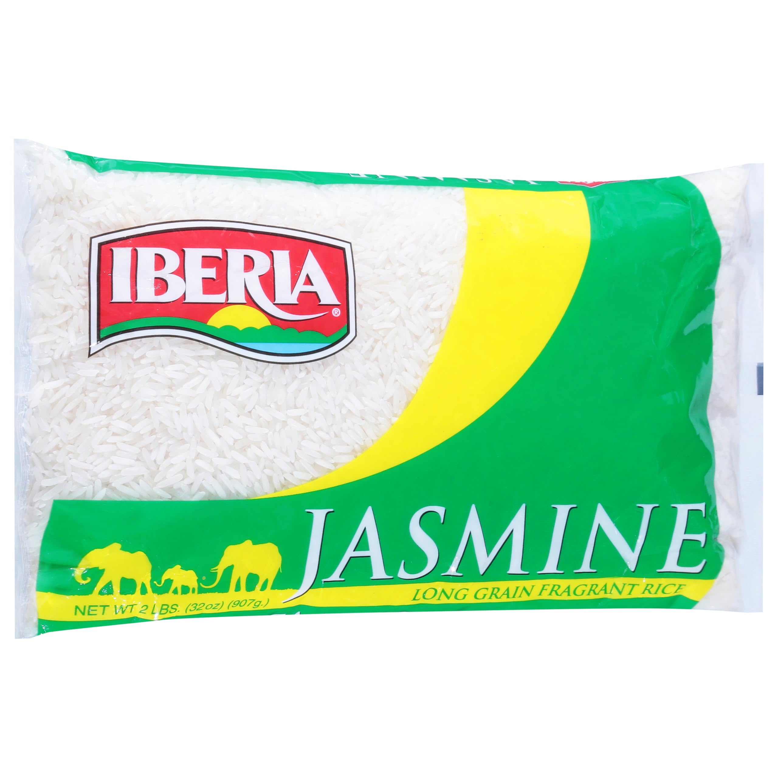 Premium Iberia Jasmine Long Grain Fragrant Rice - 2 Pound Bag | Authentic Thai Aroma Rice for Cooking, Stir Fry & Asian Dishes | Perfect for Rice Cooker, Sushi & Meal Prep