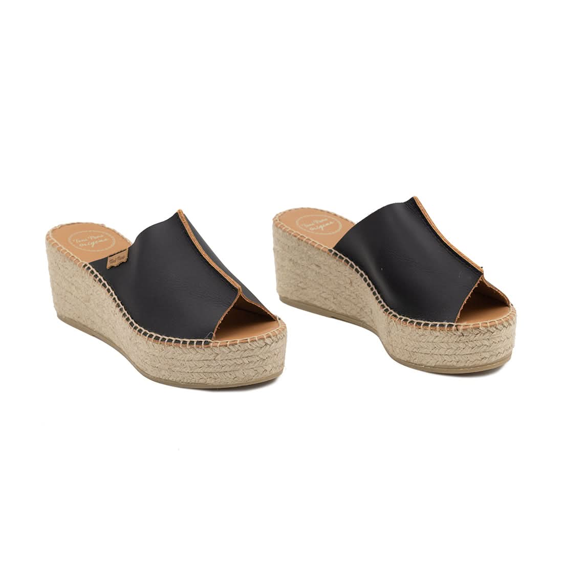 Ivonne Women's Basic Open Toe Leather Sandal Espadrille - Comfortable Casual Summer Shoes for Beach, Vacation & Everyday Wear