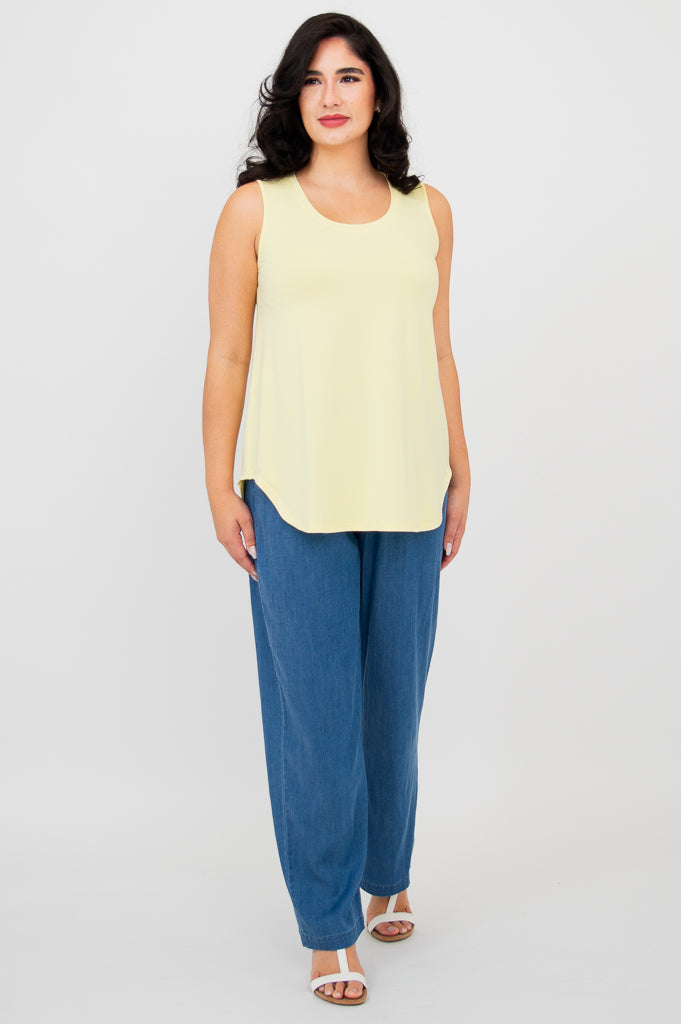 Stylish Jazz Tank Top in Sunshine Yellow - Soft Bamboo Fabric for Women - Perfect for Summer Outfits, Music Festivals & Casual Wear
