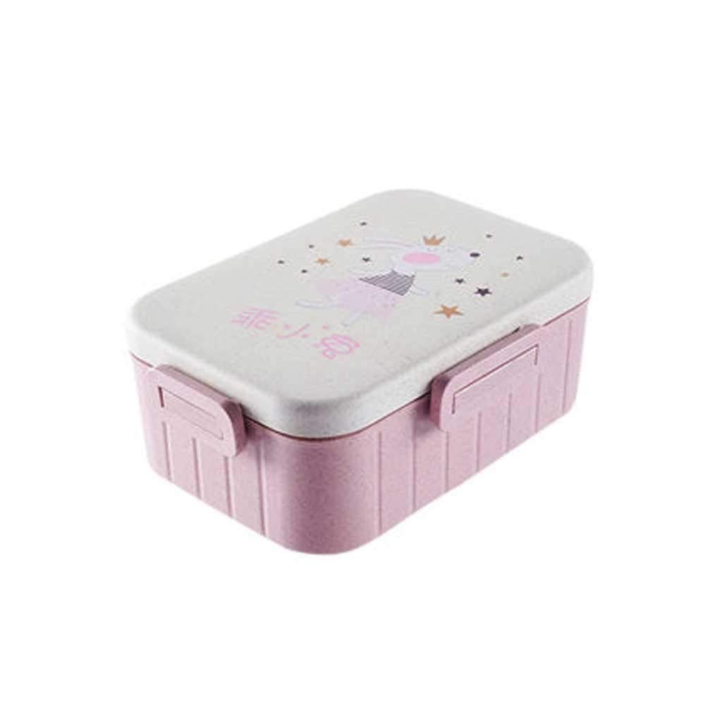 Microwave-Safe Bento Box - Cute Cartoon Lunch Container for School, Office & Travel - Portable Food Storage with Lid - Ideal for Meal Prep, Leftovers & On-the-Go Dining (Color B)