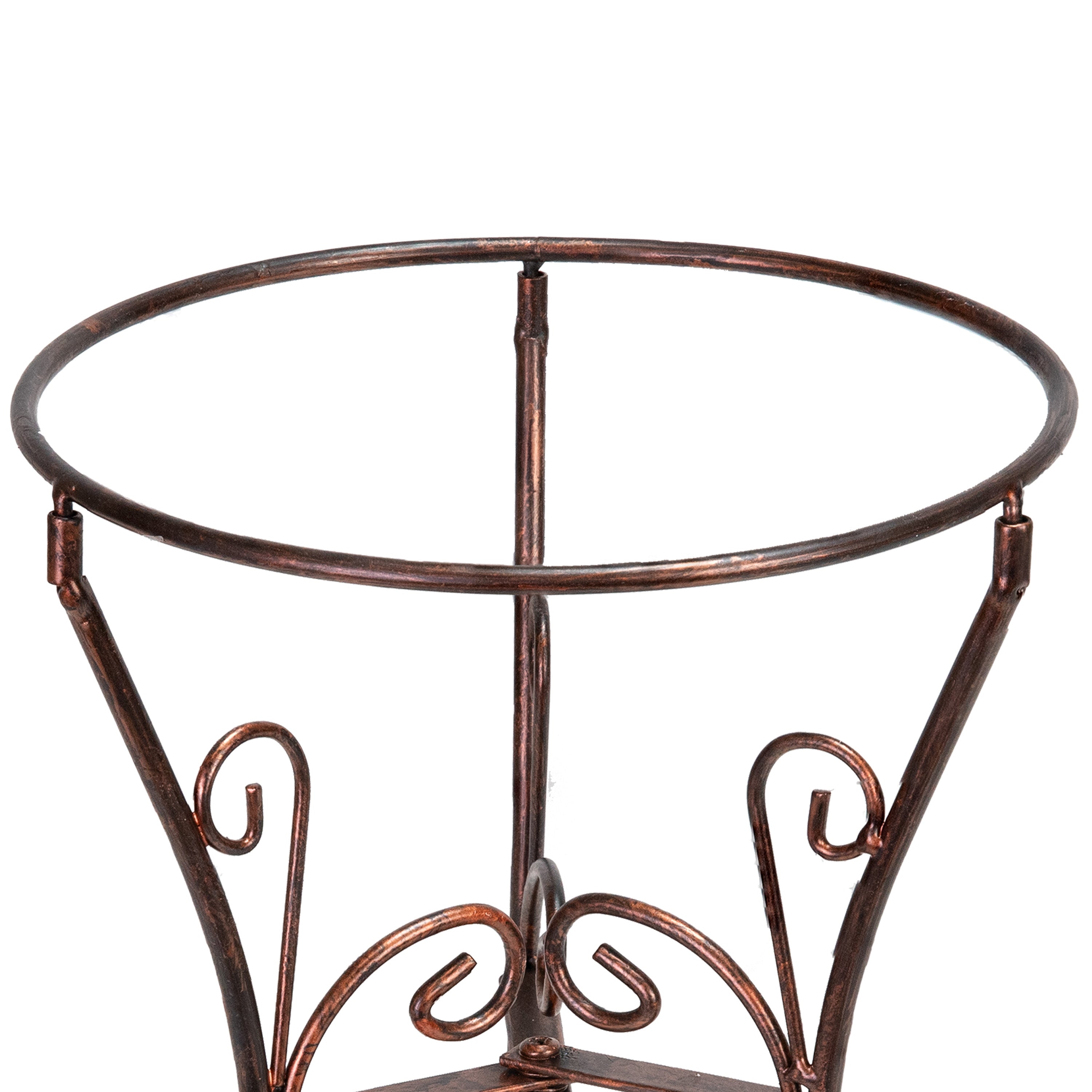 Black Steel Decorative Scroll Outdoor Gazing Ball Stand - 11