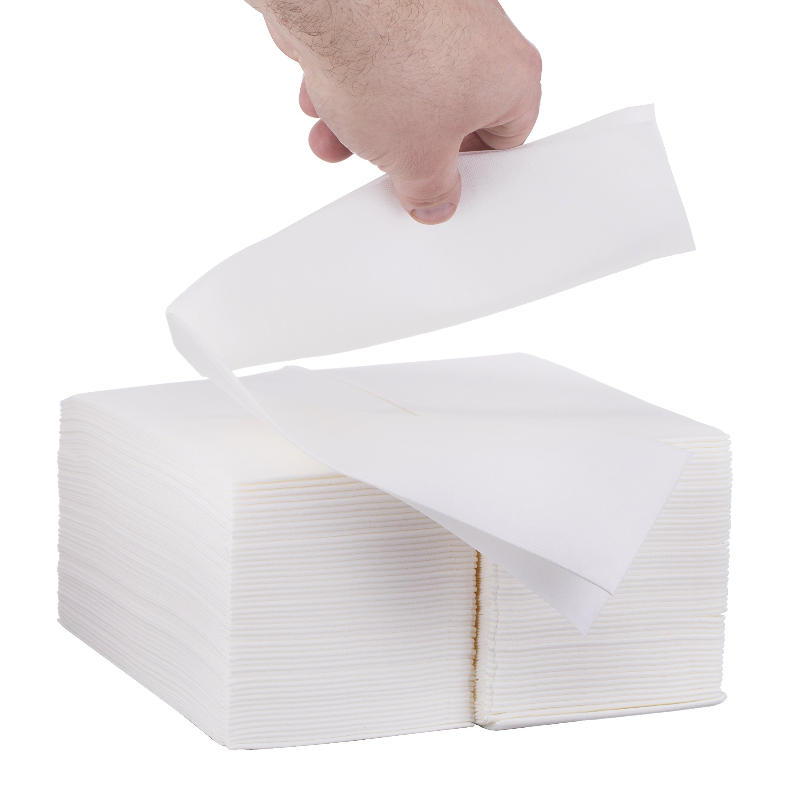Premium Soft & Absorbent Disposable Cloth-Like Paper Hand Towels - 500 Count White Guest Towels for Kitchen, Bathroom, Parties & Events | Eco-Friendly Air Laid Tissue Paper for Home, Office & Hospitality Use