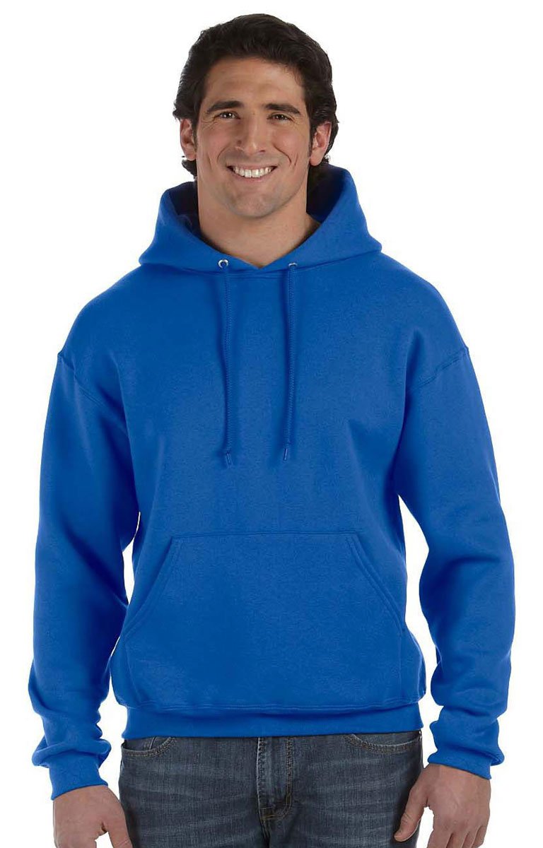 Fruit of the Loom Men's 12 oz Supercotton™ Pullover Hoodie - Royal Blue | Soft Cotton Sweatshirt for Casual Wear, Gym & Outdoor Activities