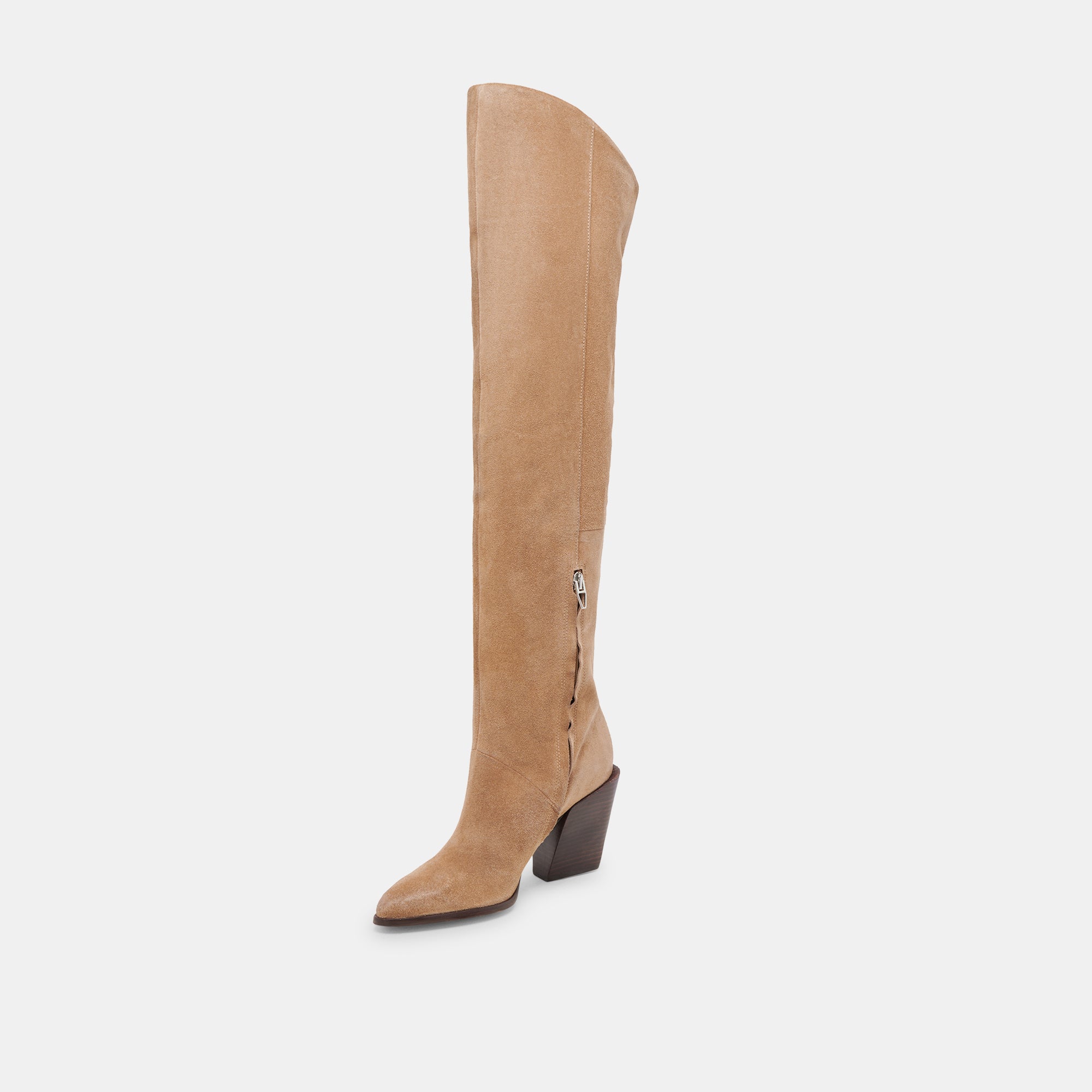Lupin Wide Calf Boots for Women – Mushroom Suede Ankle Boots with Comfortable Fit | Perfect for Fall, Winter & Casual Outfits
