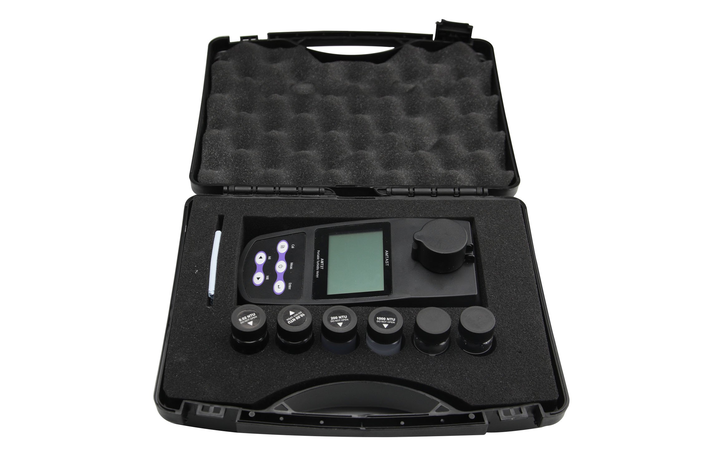 Portable Turbidity Meter Kit - 0-1100 NTU/FNU, 0-275 EBC, 0-9999 ASBC Water Quality Tester with 2 Glass Vials | Perfect for Aquariums, Pools, and Drinking Water Testing