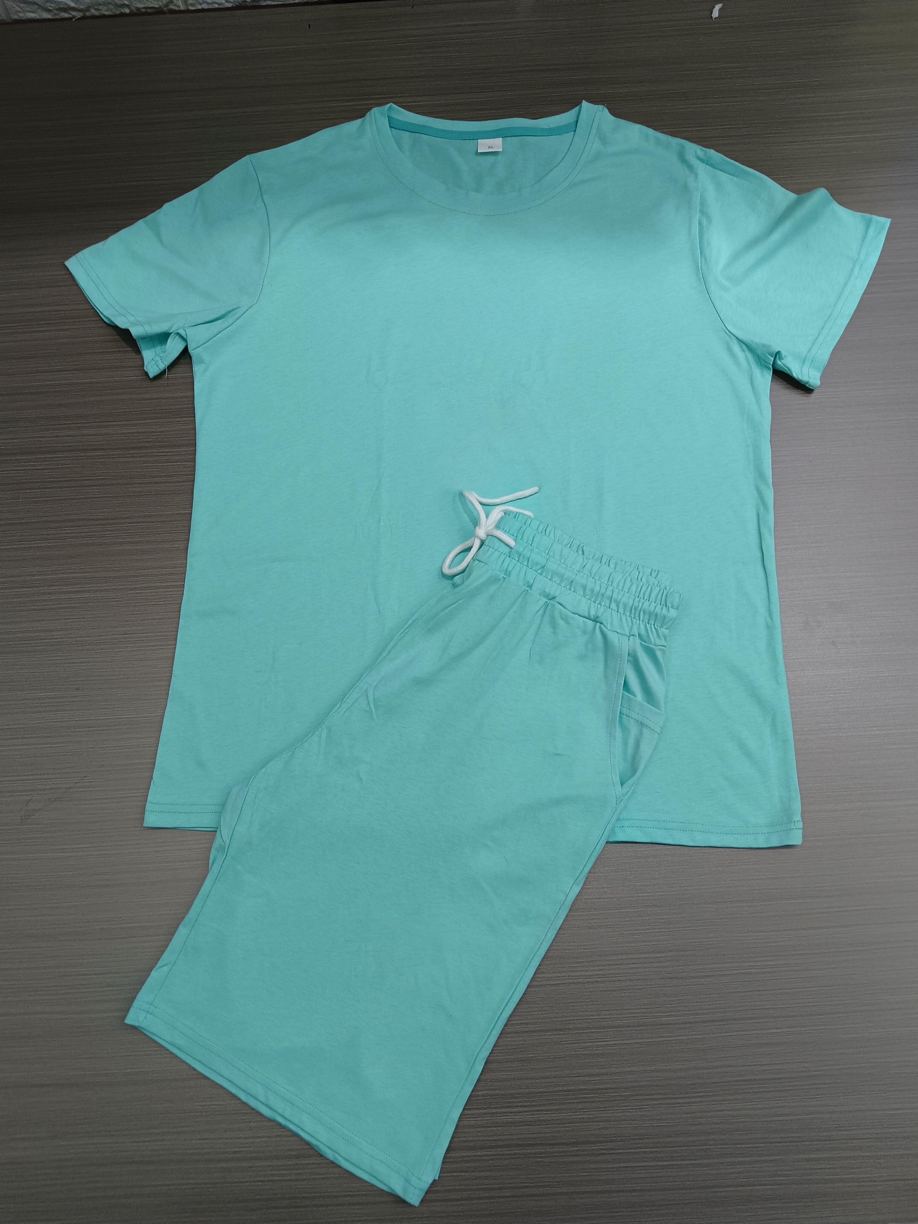 Men's Casual Short Sleeve T-Shirt and Shorts Set - Comfortable Summer Outfit for Beach, Gym, and Everyday Wear