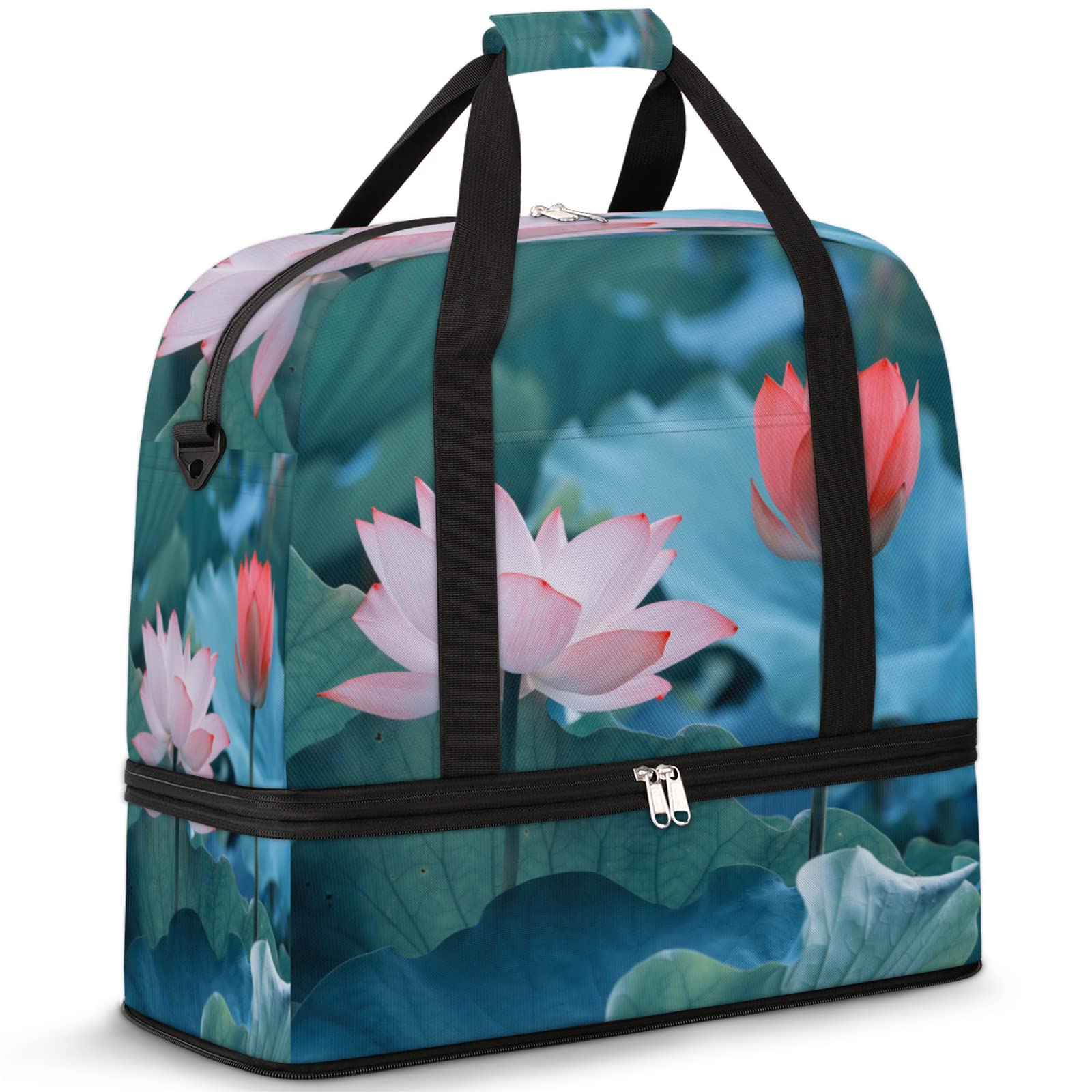 Waterproof Sports Gym Bag with Wet Pocket & Shoes Compartment - Large Travel Duffel Bag for Women & Men | Perfect for Gym, Yoga, Travel & Overnight Trips
