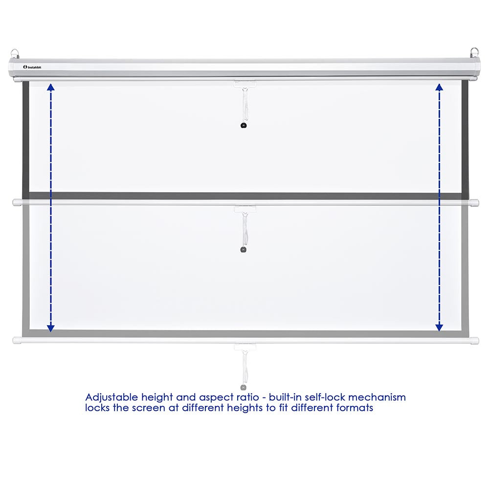 TheLAShop 72 Inch Manual Pull Down Projector Screen - 16:9 Aspect Ratio (63x35 Inches) for Home Theater, Outdoor Movies & Presentations