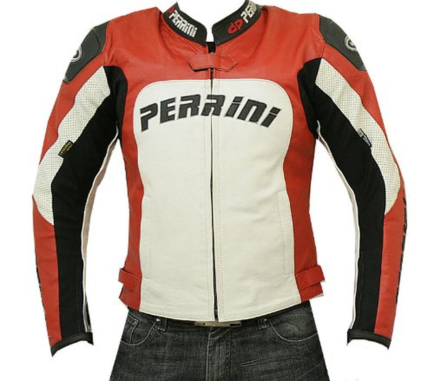 Tornado Motorcycle Leather Jacket with Hump & Hard Armor - Red Racing Jacket for Men (Size 52) - Premium Biker Gear for Street Riding and Track Racing