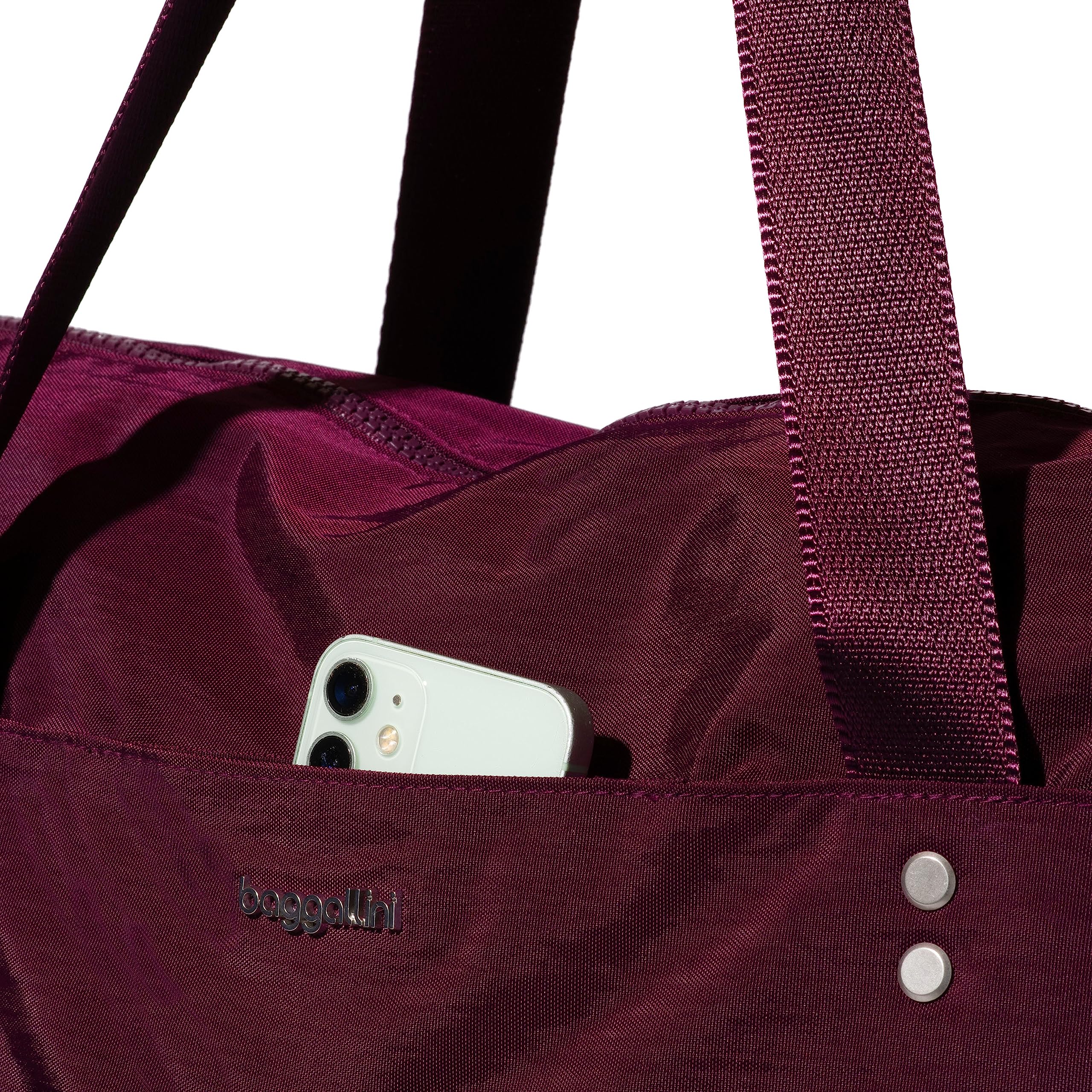 Stylish Large Nylon Tote Bag for Women - Lightweight Carryall Weekender with Zipper Top & Luggage Sleeve - Perfect for Travel, Beach, Work & Gym Essentials