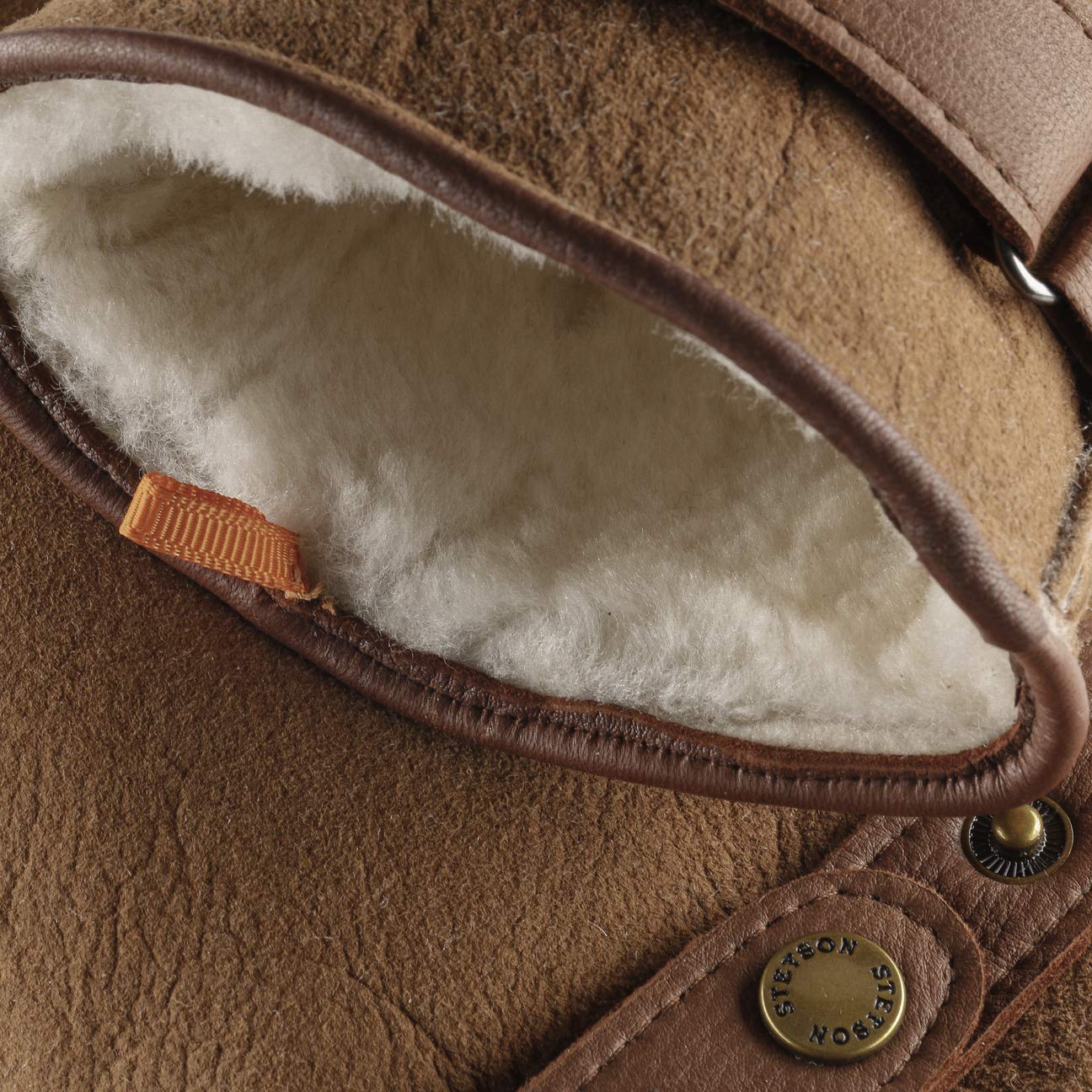 Stetson Genuine Deerskin Lambswool Lined Winter Gloves for Men - Warm, Durable & Comfortable for Outdoor Activities, Hunting & Cold Weather