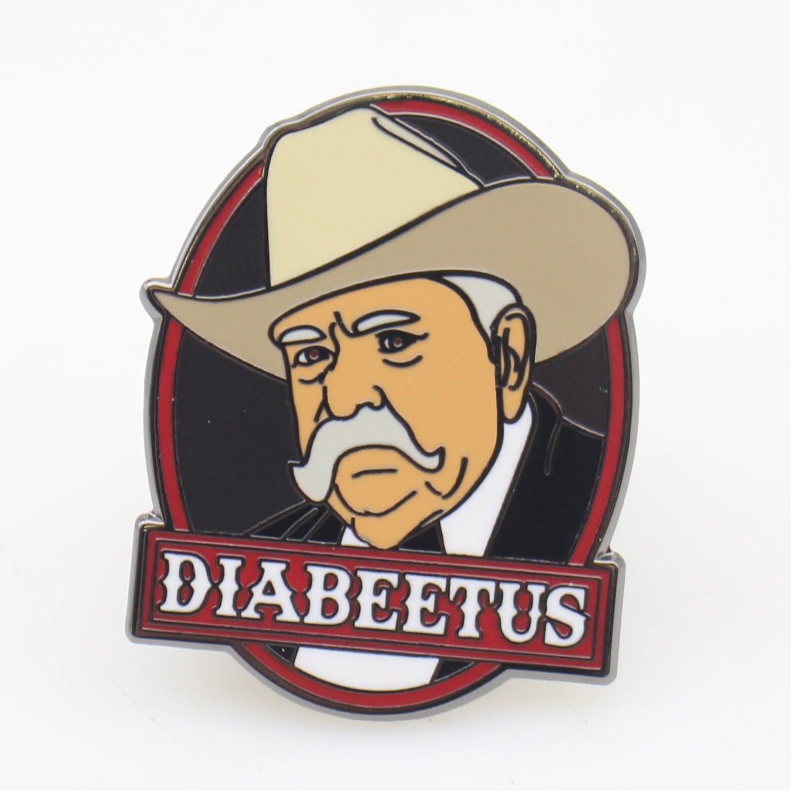 Diabeetus Wilford Brimley Enamel Pin - Vintage Diabetes Awareness Badge for Backpacks, Jackets & Collectors