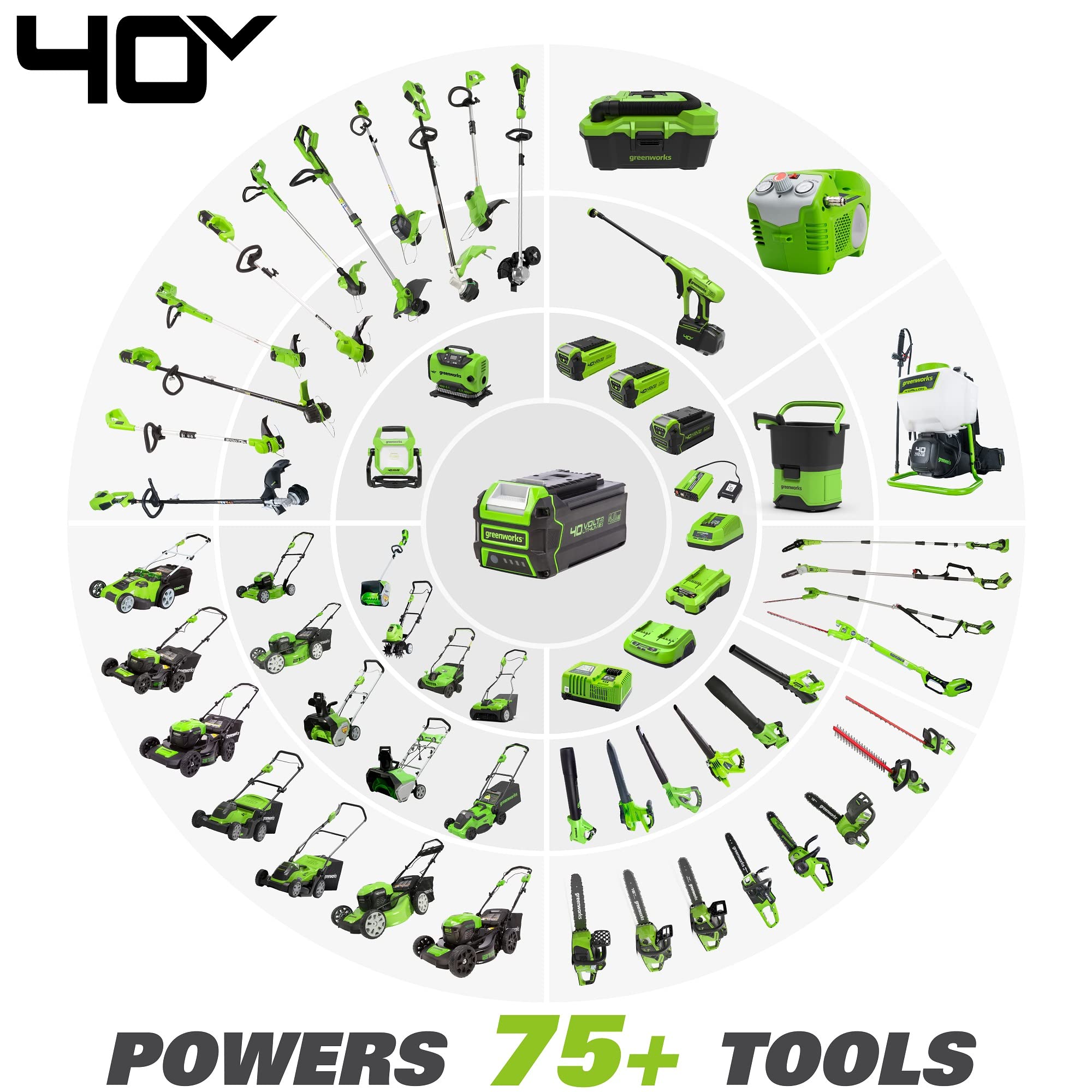 Greenworks 40V 12-Inch Cordless Chainsaw with 2.0Ah Battery & Charger - Lightweight Electric Chainsaw for Tree Trimming, Storm Cleanup, Firewood Cutting & Outdoor Camping Use
