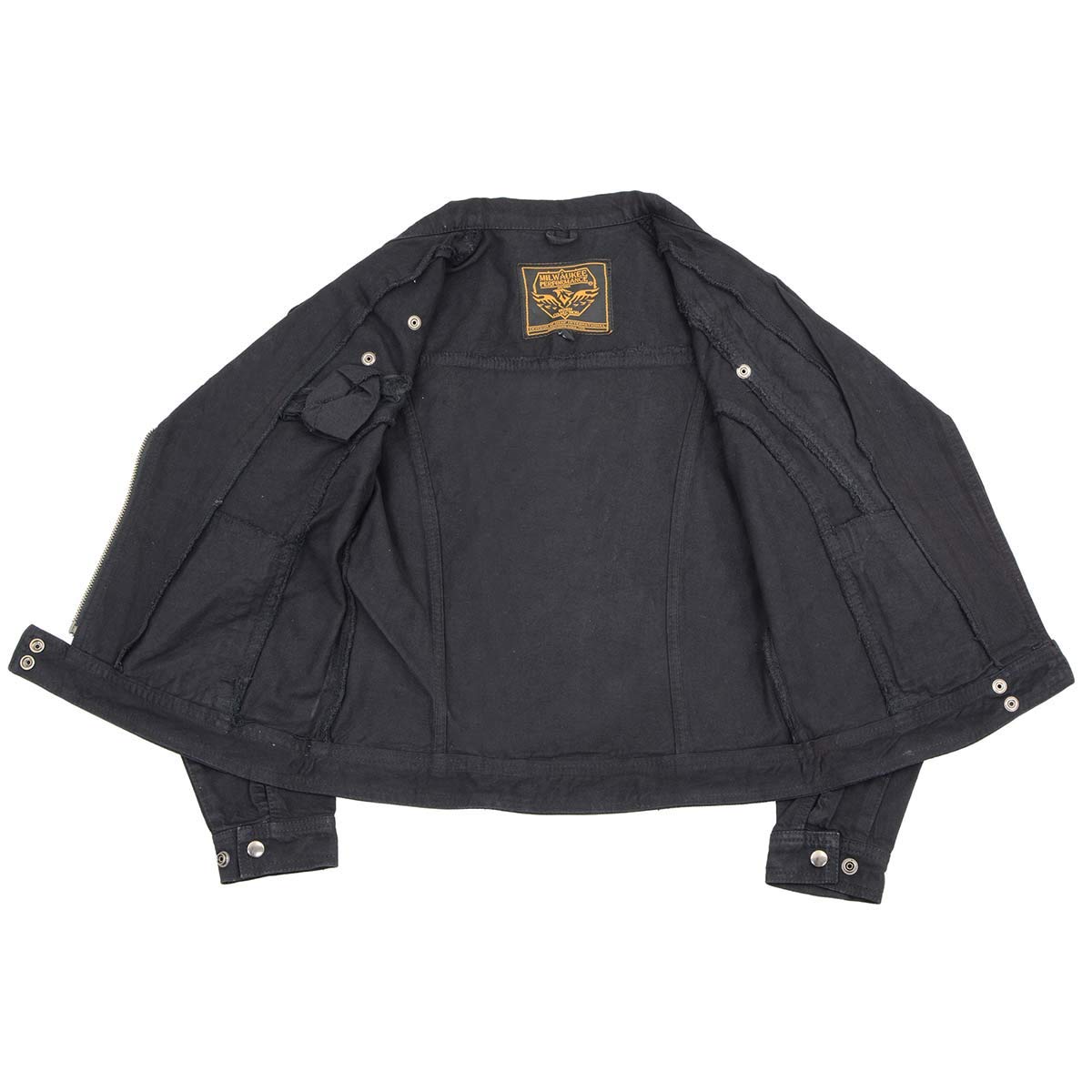 Milwaukee Leather MDL2000 Women's Black Denim Jacket with Studded Spikes - Stylish Biker Jacket for Motorcycle Riding & Casual Outfits