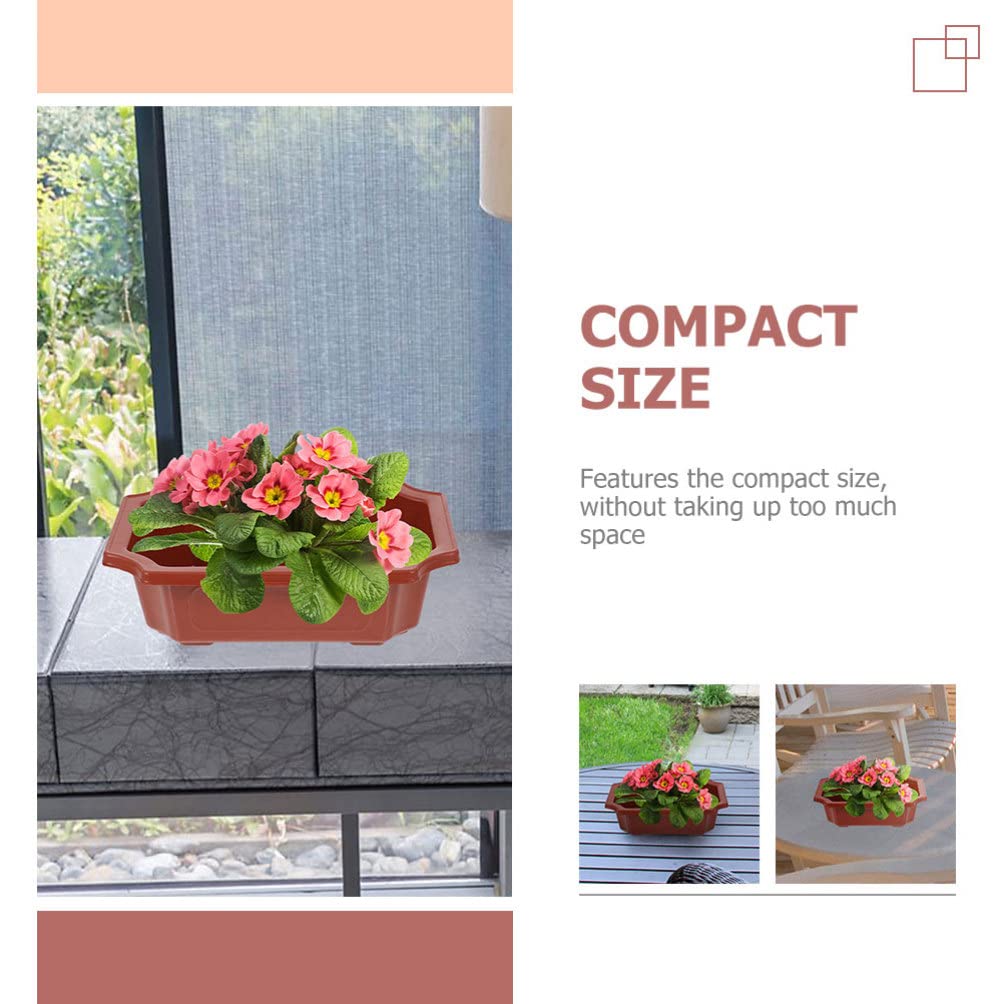 ERINGOGO 6-Piece Bonsai Planter Set - 9 Inch Plastic Training Pots with Drainage Holes, Deep Rectangular Flower Pots for Bonsai, Nursery, Garden & Balcony Plants | Perfect for Indoor Gardening, Home Decor & Gift Ideas